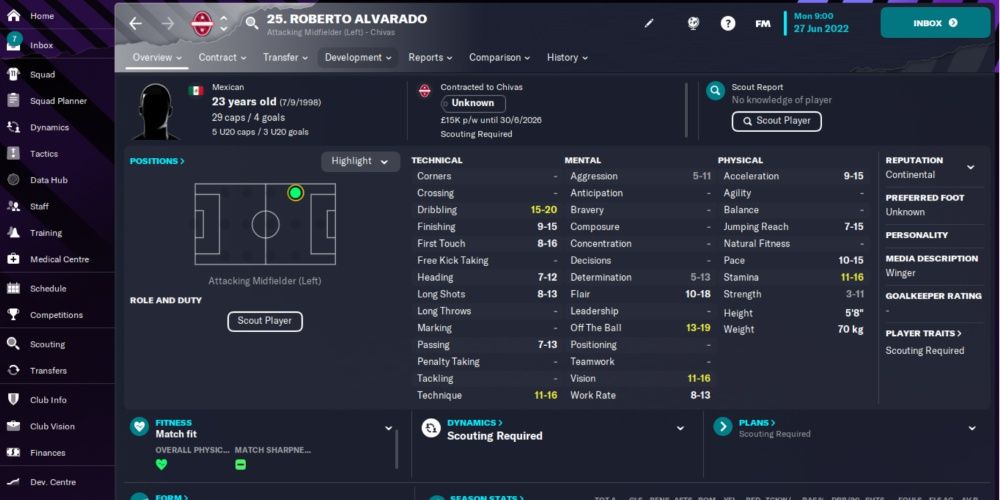 Football Manager 2024- Roberto Alvarado
