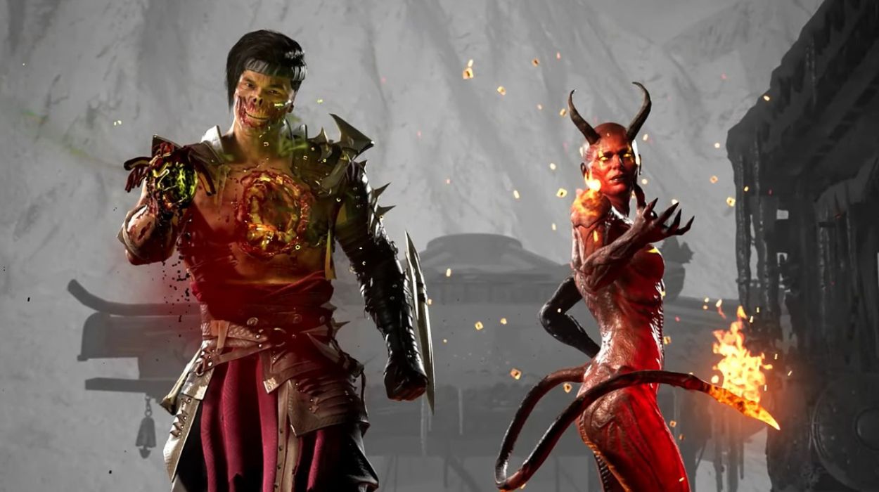 Havik is holding his heart while he is next to Sareena in Mortal Kombat 1.