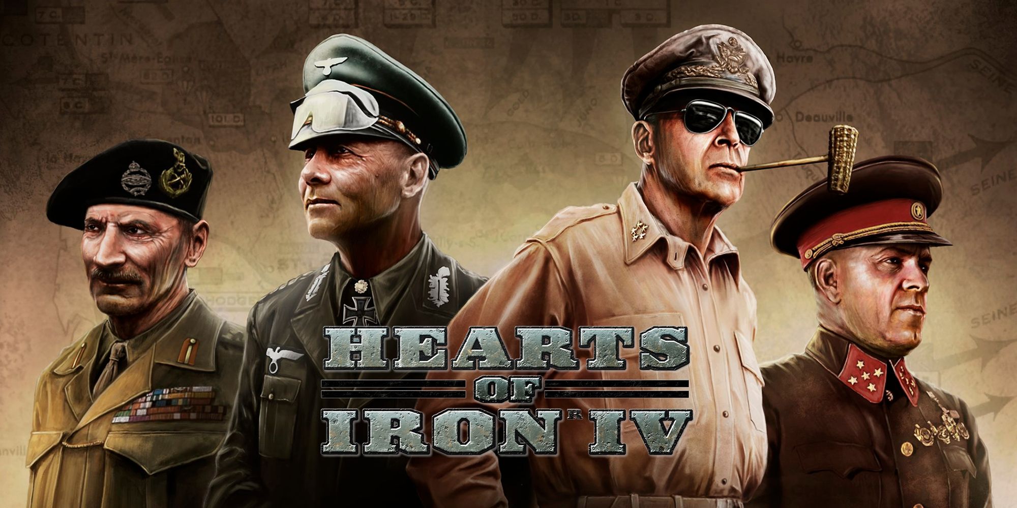 Hearts Of Iron 4 Title Art With Leaders