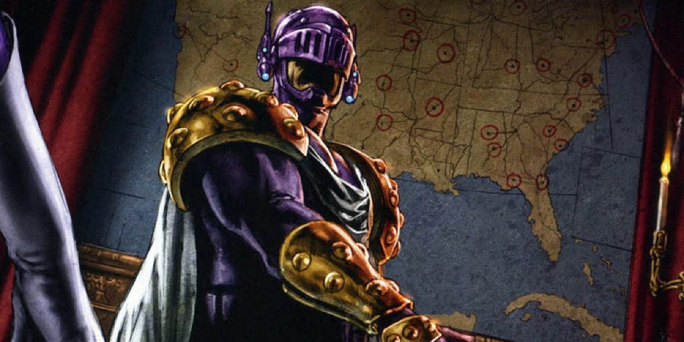 Prometheus Standing in Front of War Map