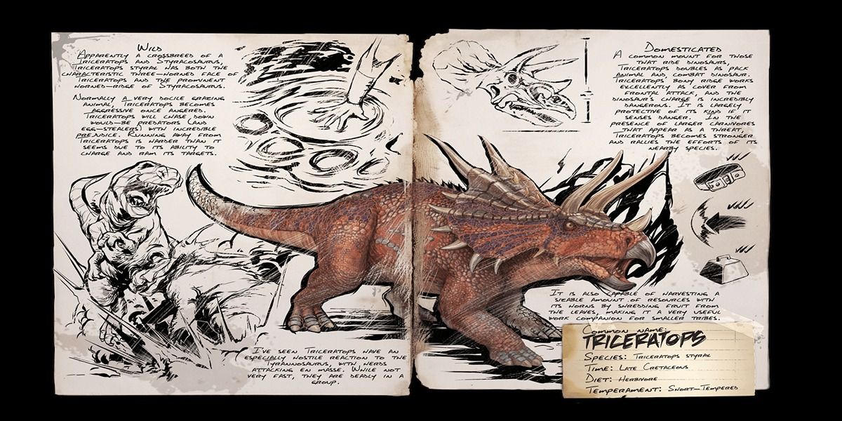 Dossier of Triceratops in Ark:Survival Ascended