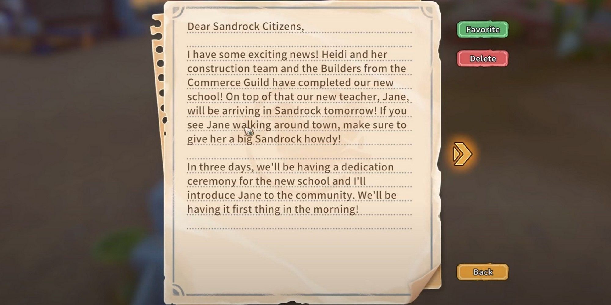 jane letter my time at sandrock
