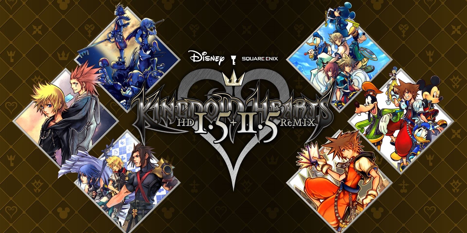 Kingdom Hearts 1.5 + 2.5 Remix cover arts from each game included in the package