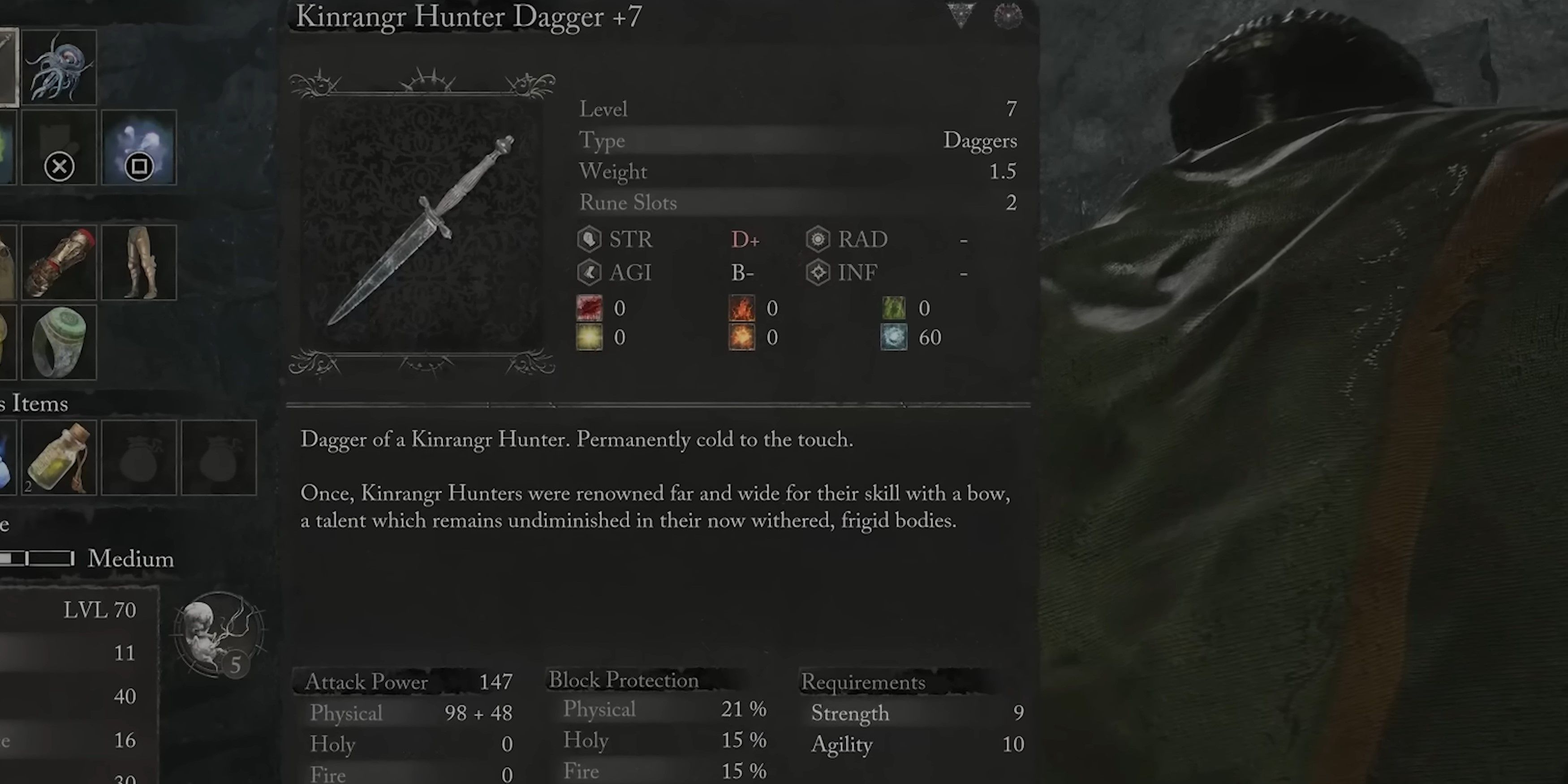 Kinrangr Hunter Daggers stats in Lords of the Fallen