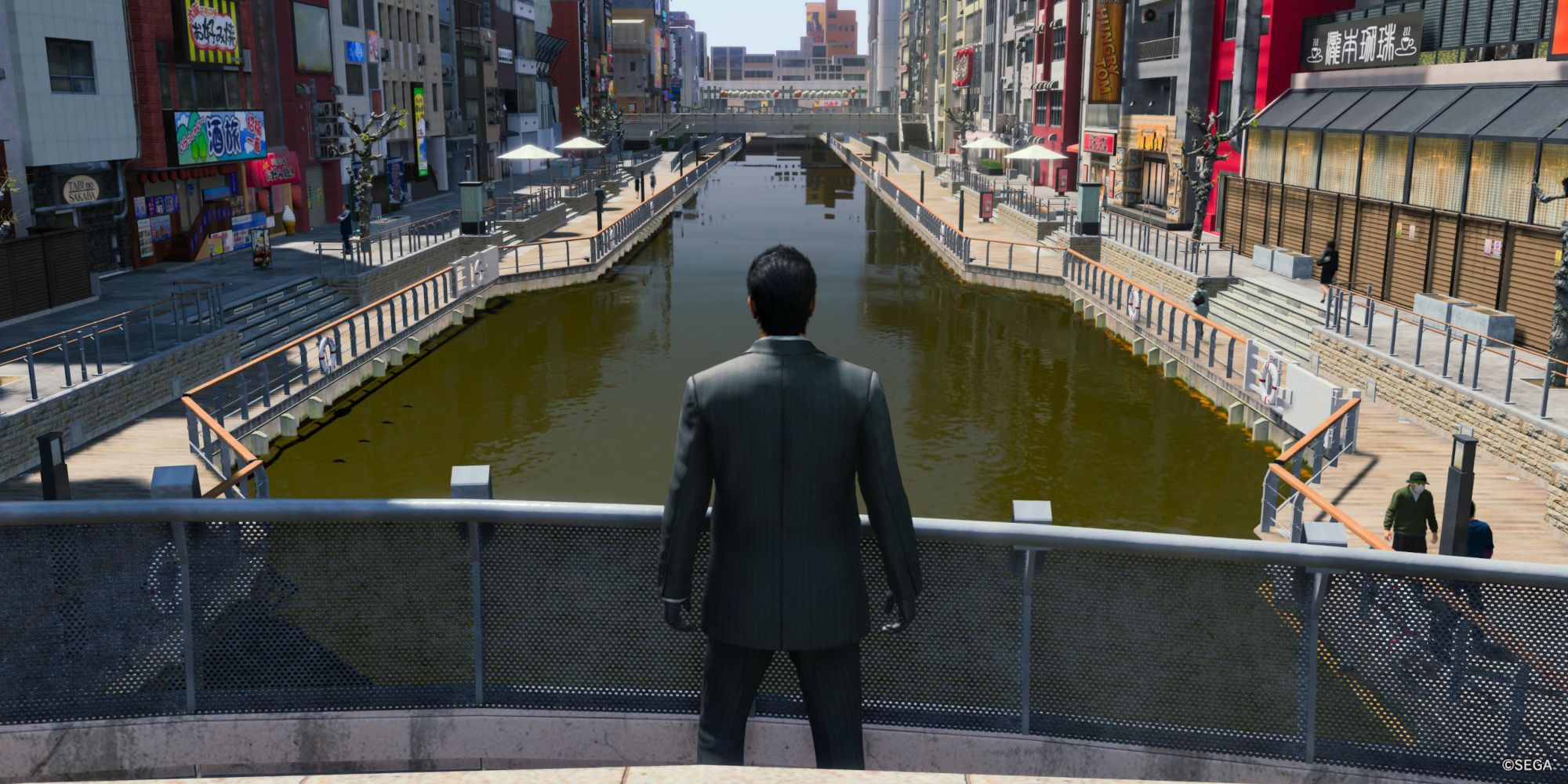 Like A Dragon Gaiden, Photograph The Boat Guy Request, Kiryu looking over the river