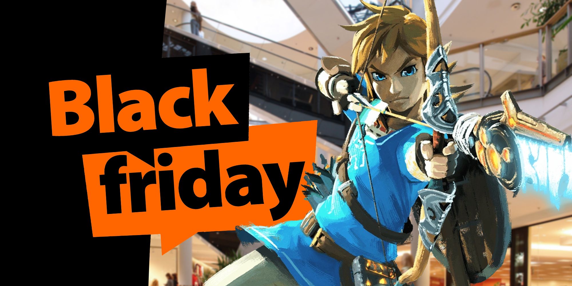 link from breath of the wild firing an arrow on the black friday template