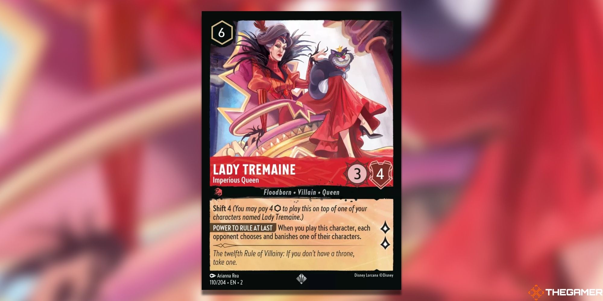 lorcana card lady tremaine imperious queen by arianna rea