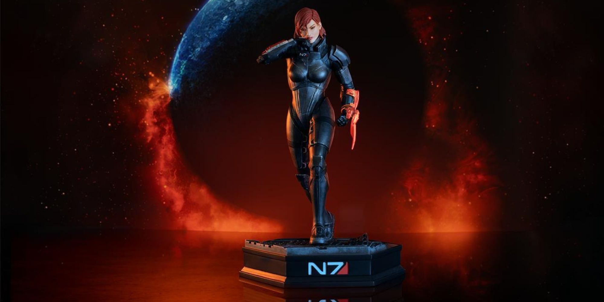 mass effect female shepard statue wiping her face