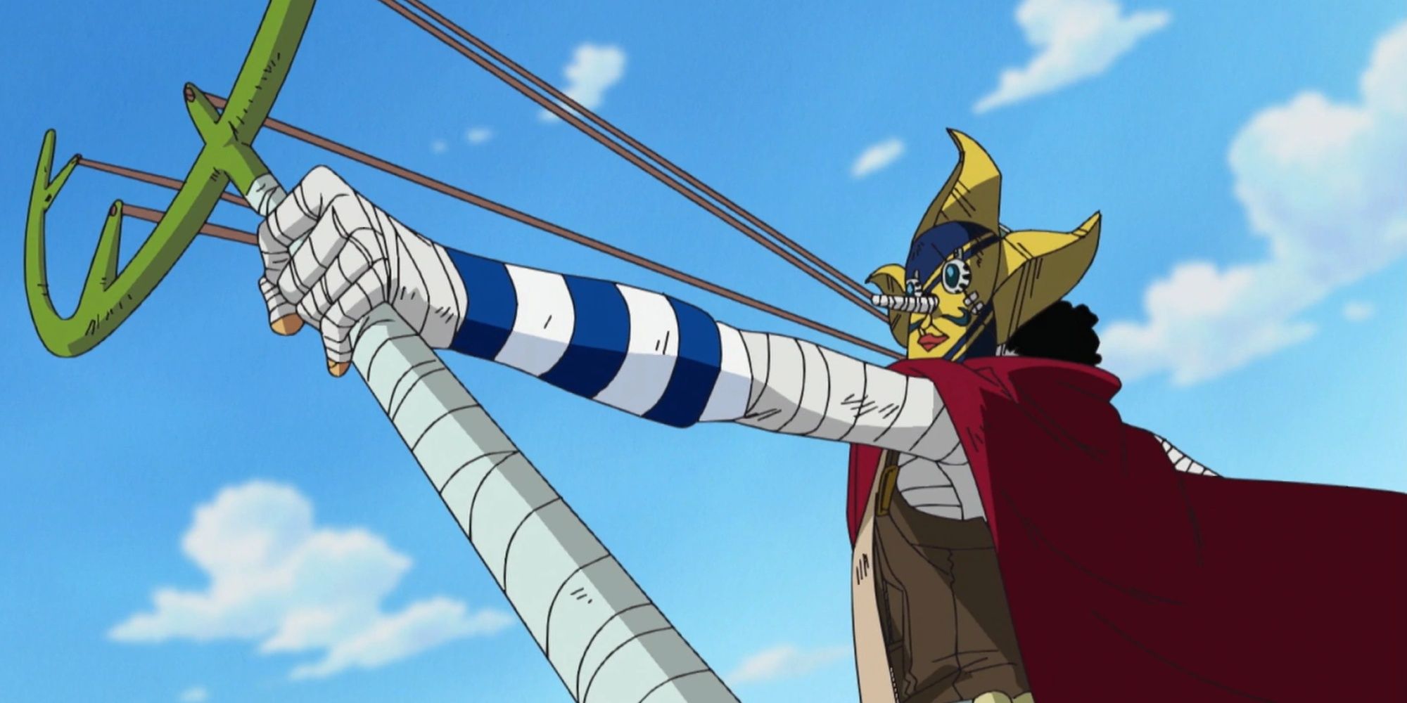 sniper king using a slingshot in one piece