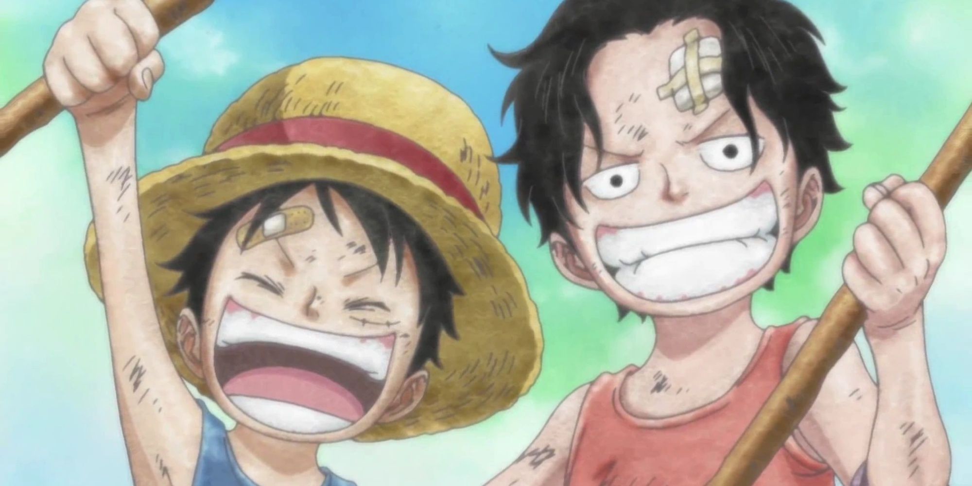 Luffy And Ace Smiling Together