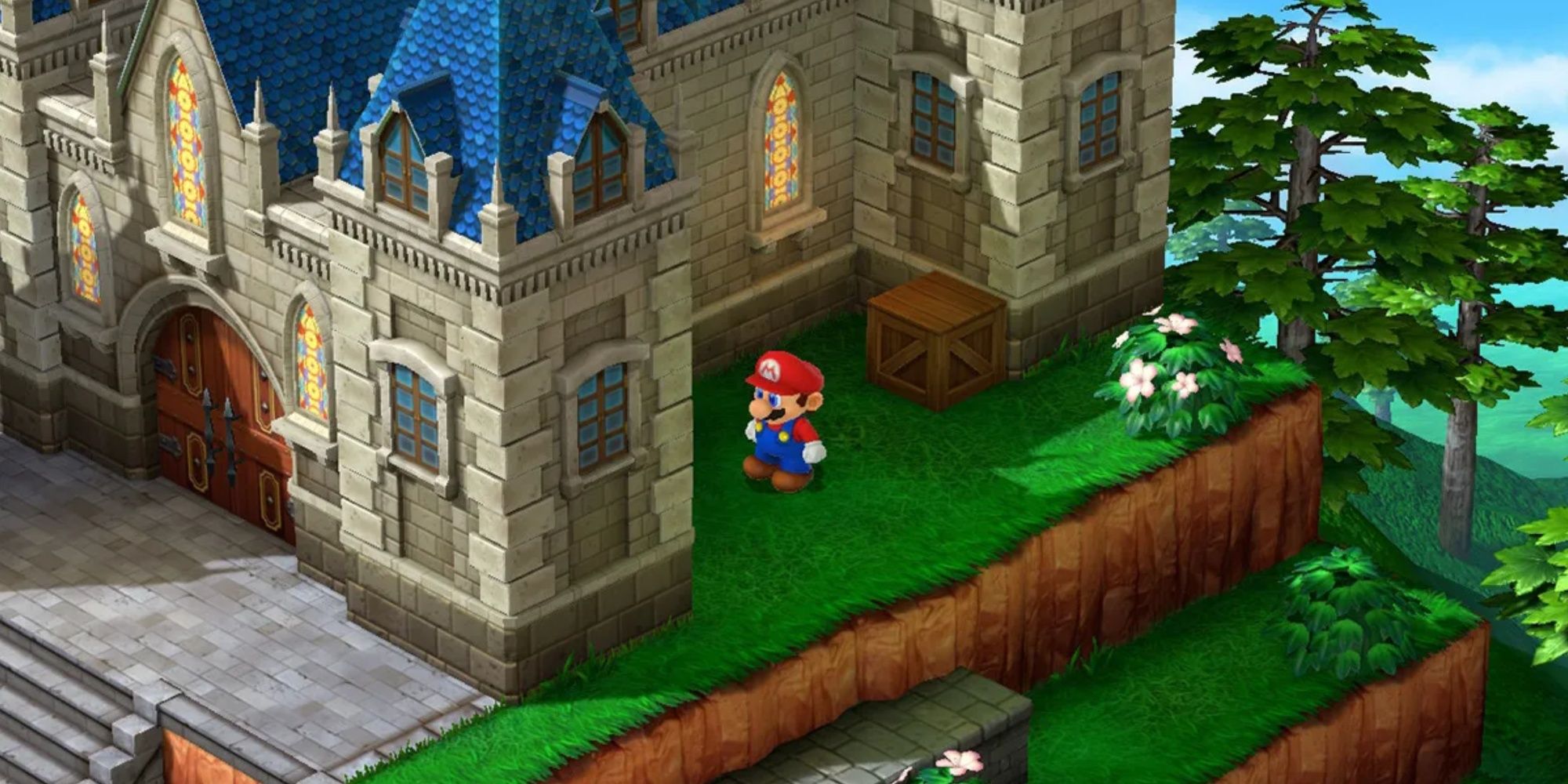 Mario Standing Next To The Wedding Chapel
