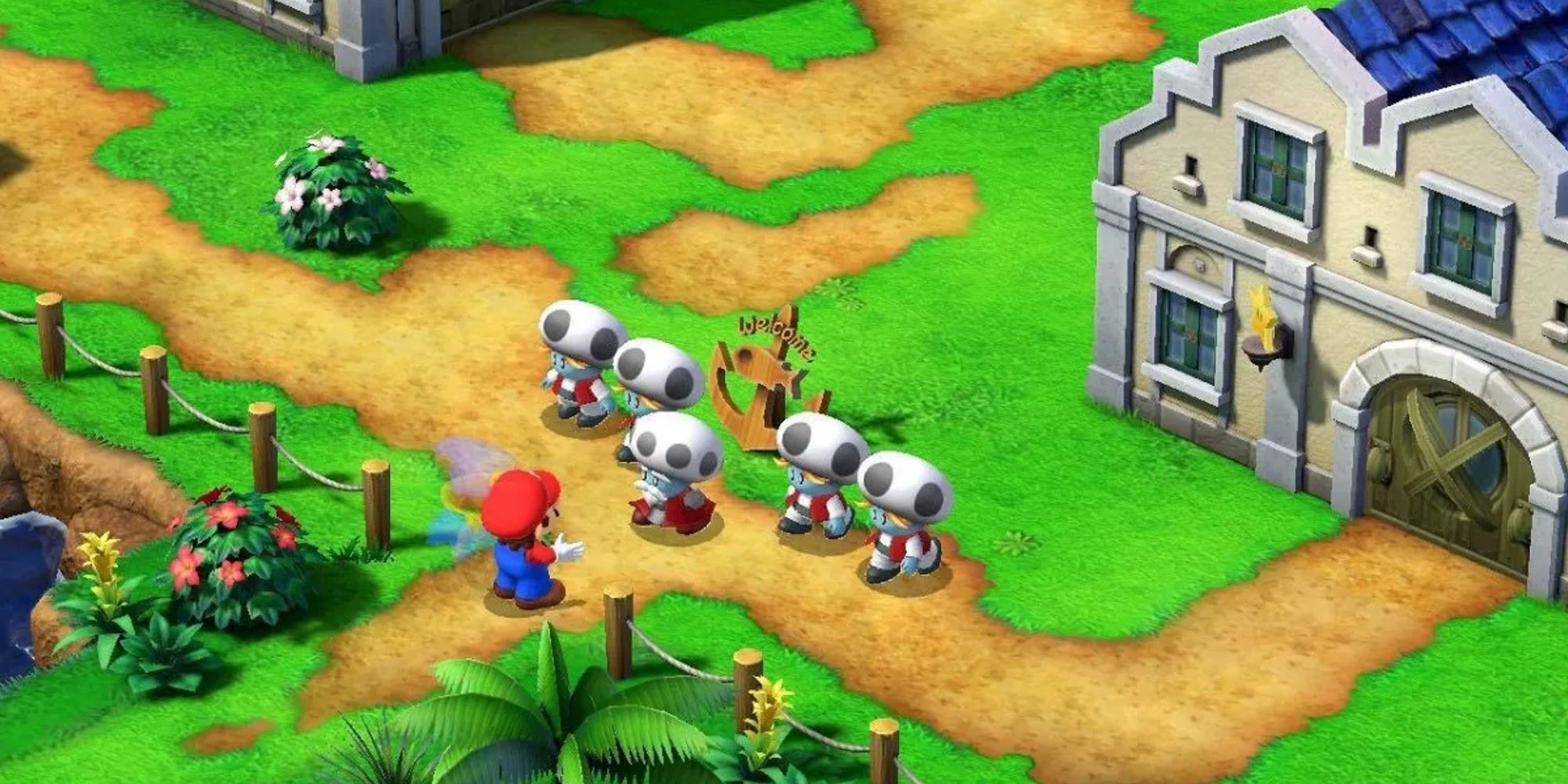 Mario Surrounded By Zombie Toads