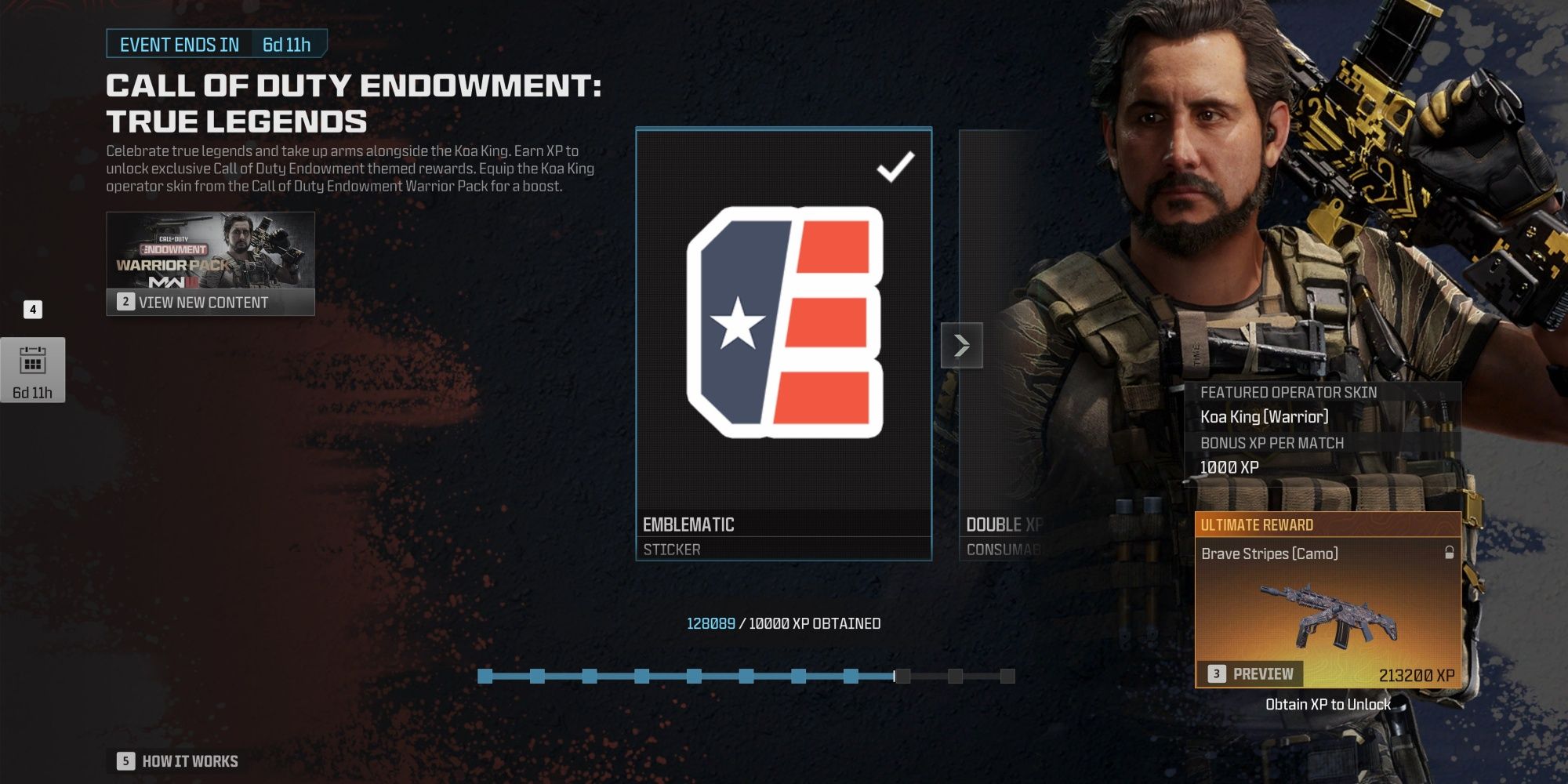 Modern Warfare 3 Endowment True Legends Event Screen