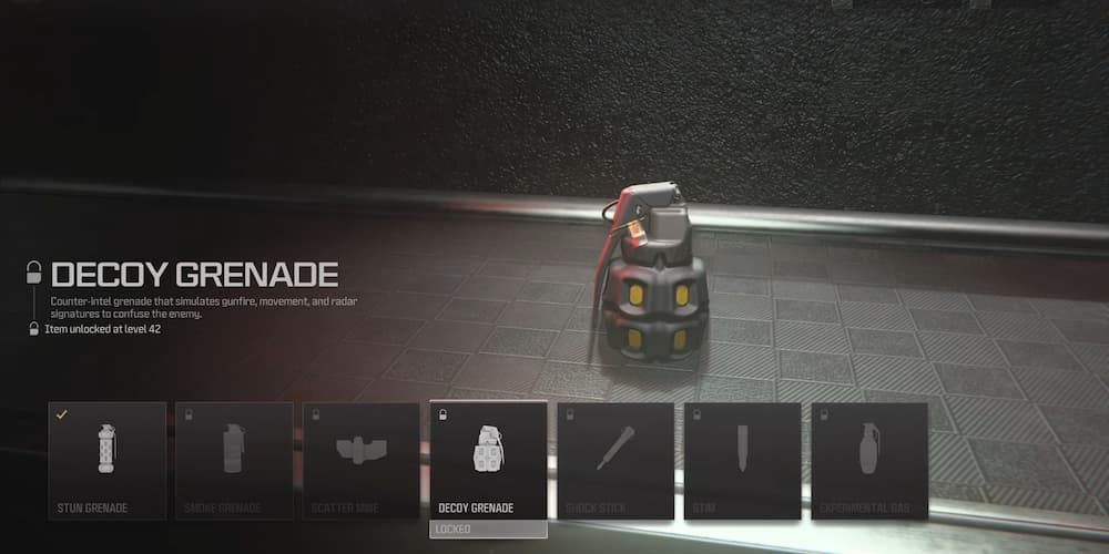 The Decoy Grenade in the armory of Call of Duty: Modern Warfare 3.