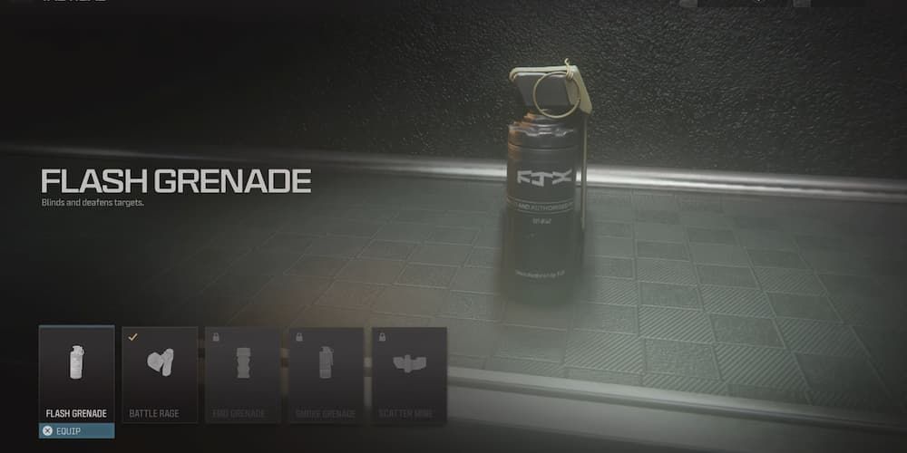 The Flash Grenade in the armory of Call of Duty: Modern Warfare 3.