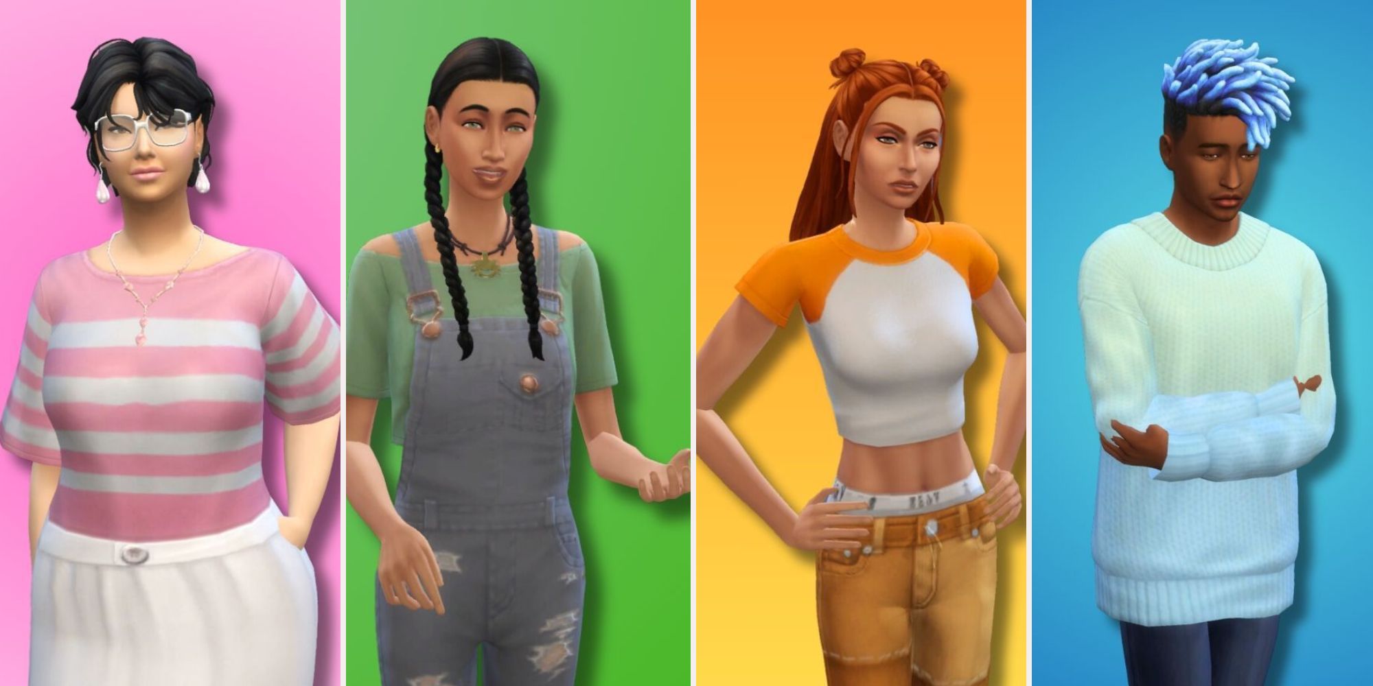 Not so berry sims pink green orange and blue