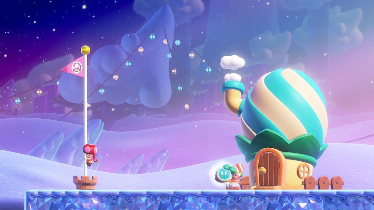 A Wonder Seed being brought out by a Poplin after clearing the level.