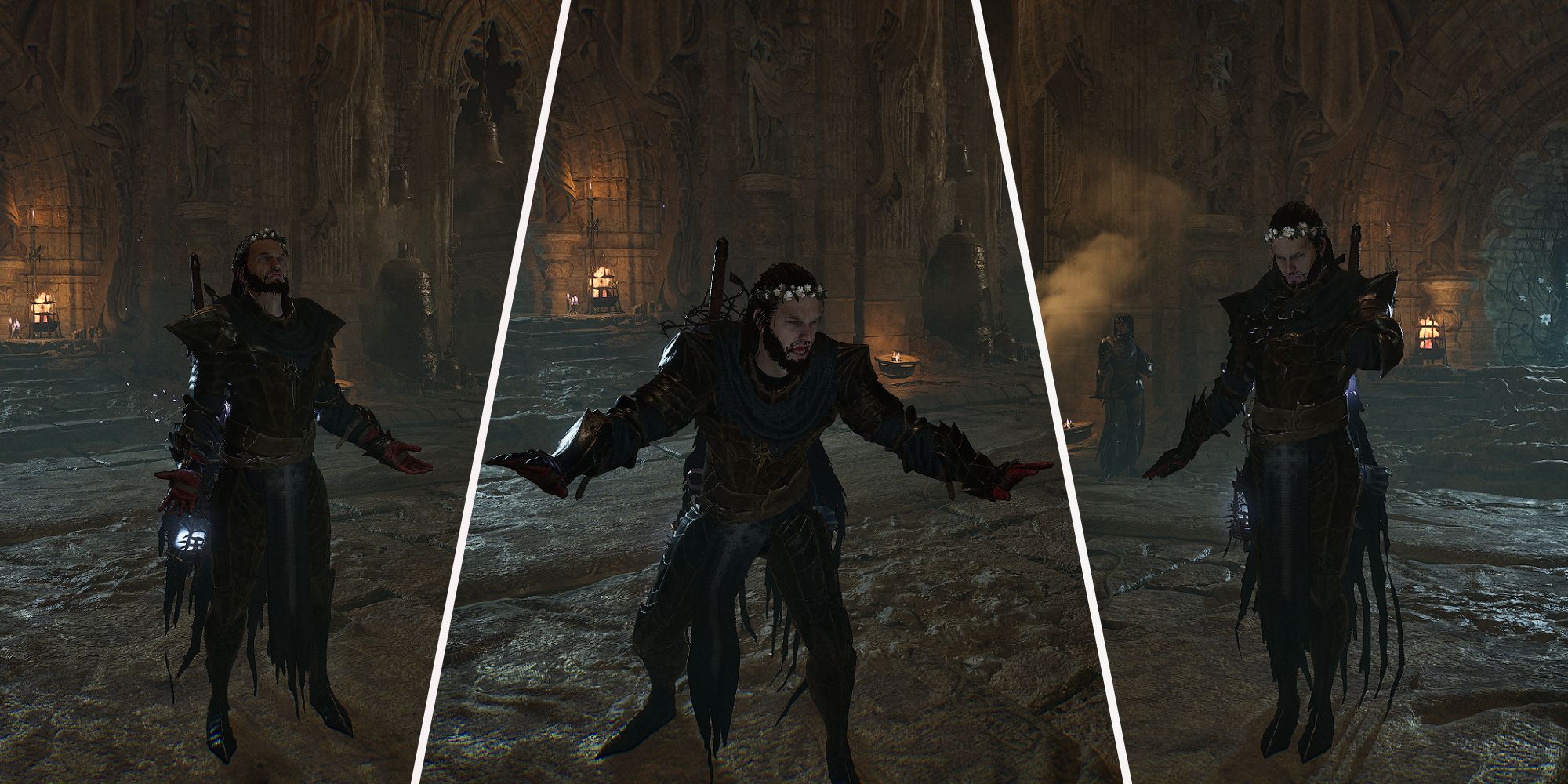 Player performing different Gestures in Lords of the Fallen
