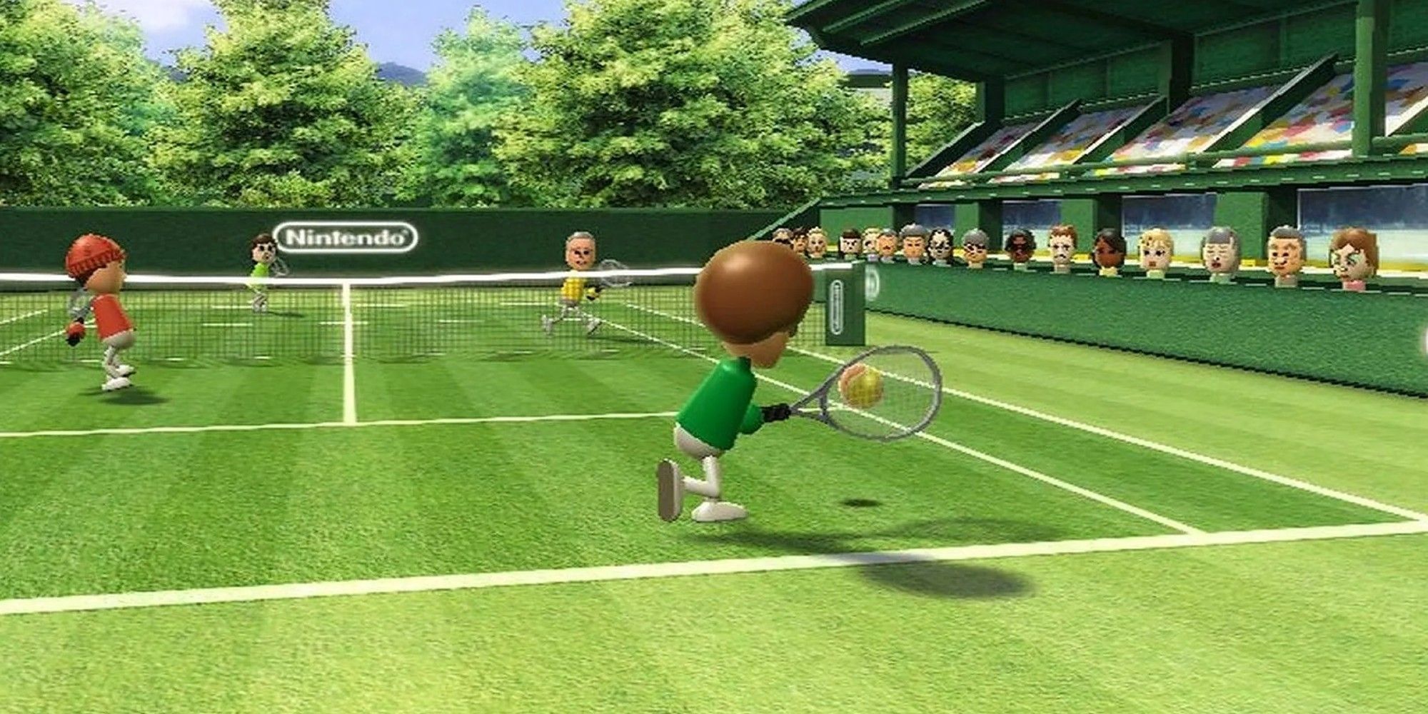 Playing Tennis in Wii Sports