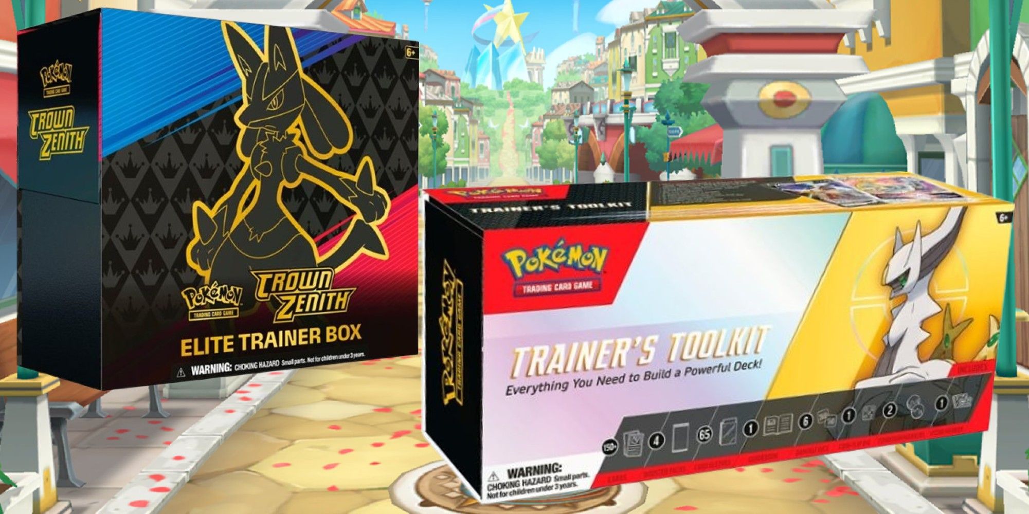 pokemon tcg crown zenith elite trainer box and trainer's toolkit