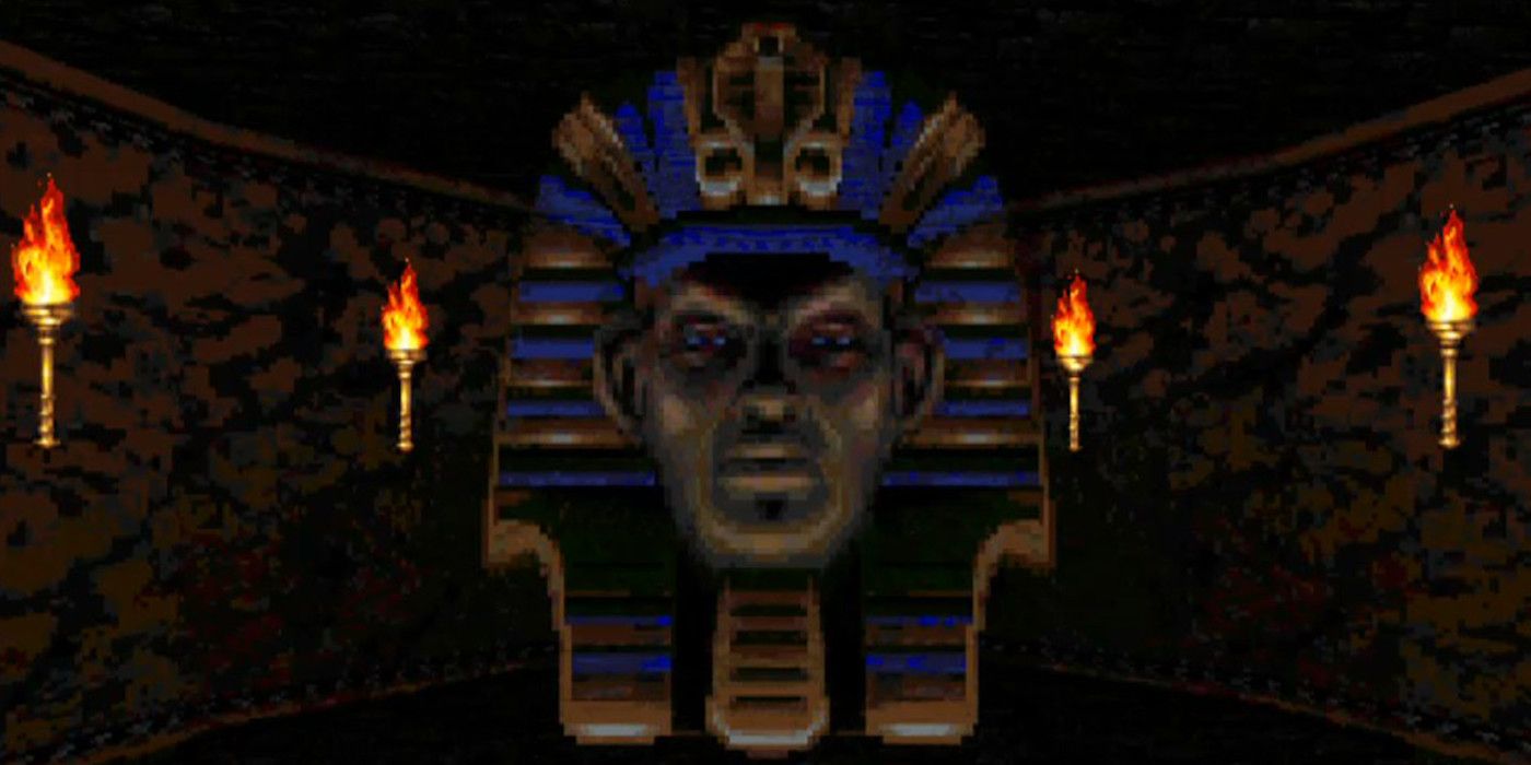 Powerslave close up of face with Egyptian headdress