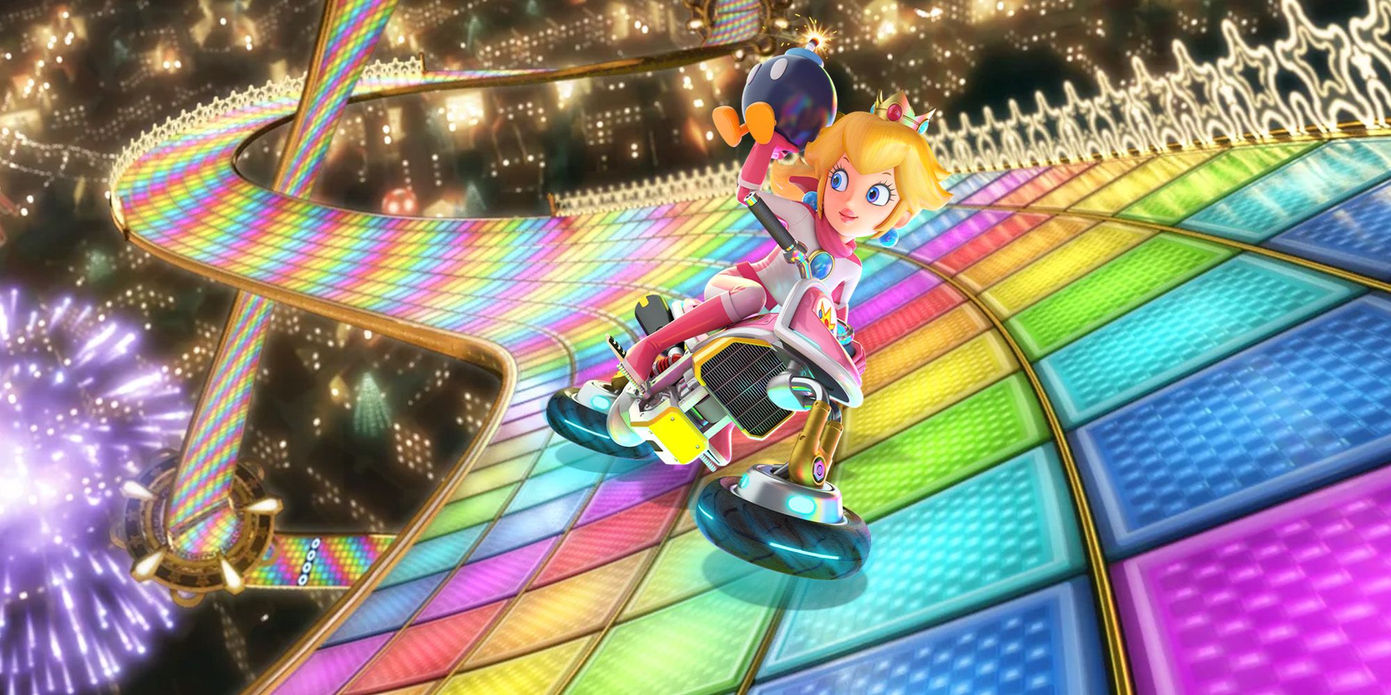 Princess Peach in her Jump Suit in Mario Kart 8 Deluxe