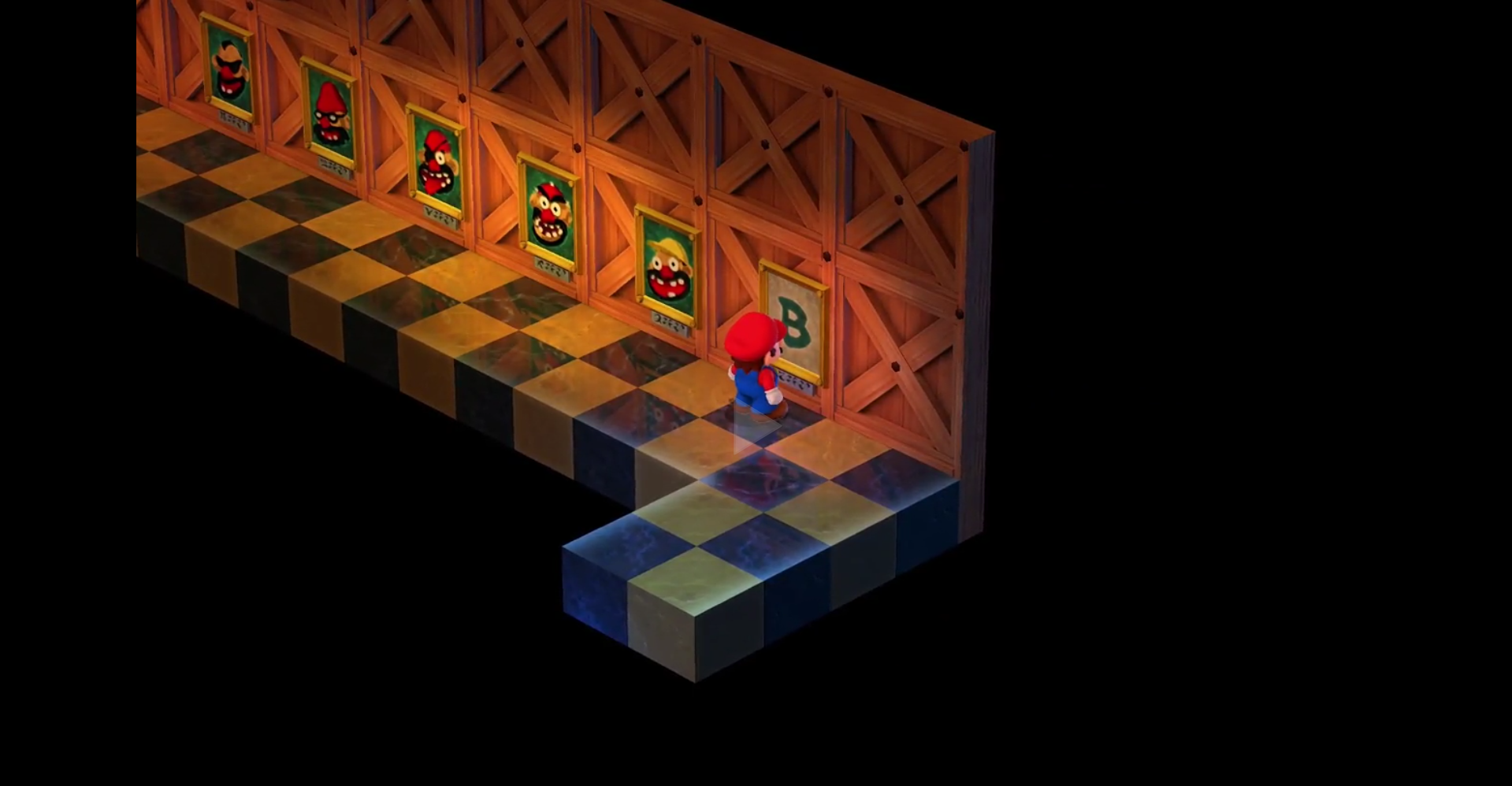 The portraits of Booster in Booster Tower in Super Mario RPG's remake.