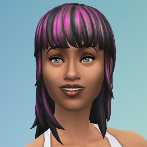 Sims 4 MFPS female hair two tone