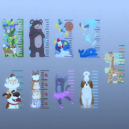 Sims 4 MFPS Wall Decor Height Charts