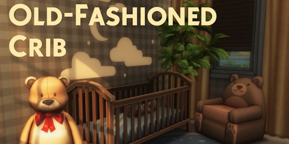 A bear-themed nursery decorated in warm brown hues in The Sims 4