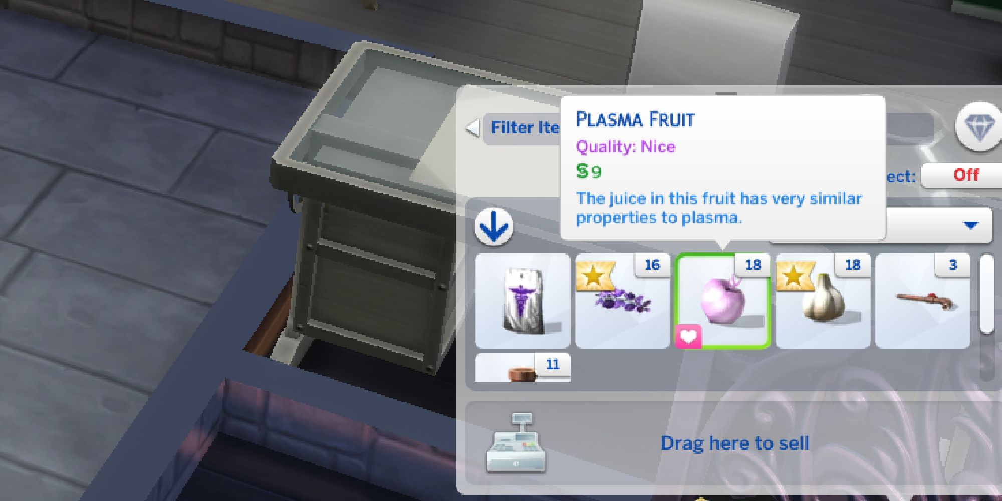 sims 4 plasma fruit in sims inventory