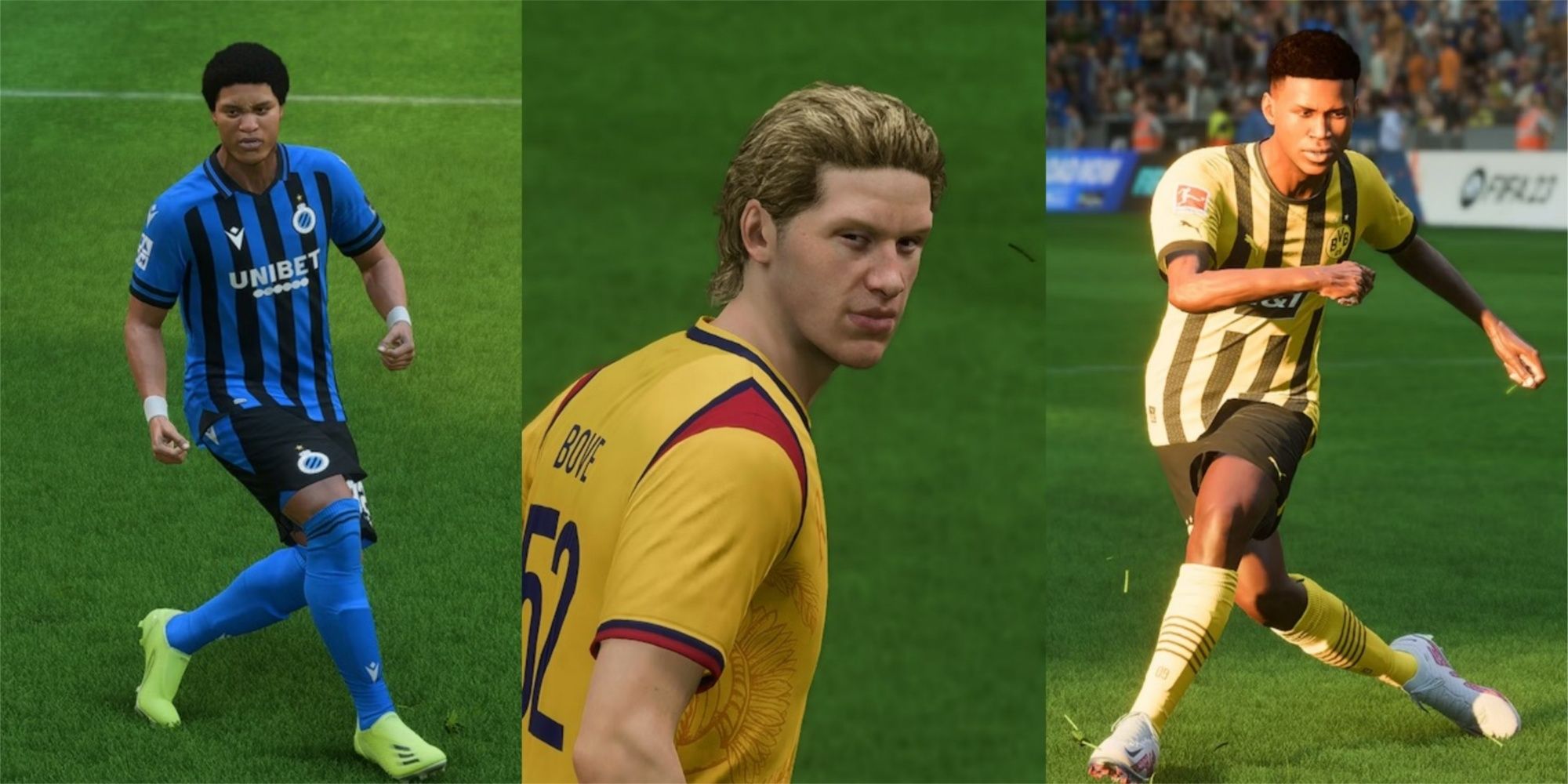 Split Image Header of three footballers in EA Sports FIFA