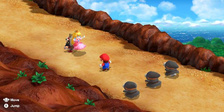 super mario rpg mario chasing peach and booster up booster hill