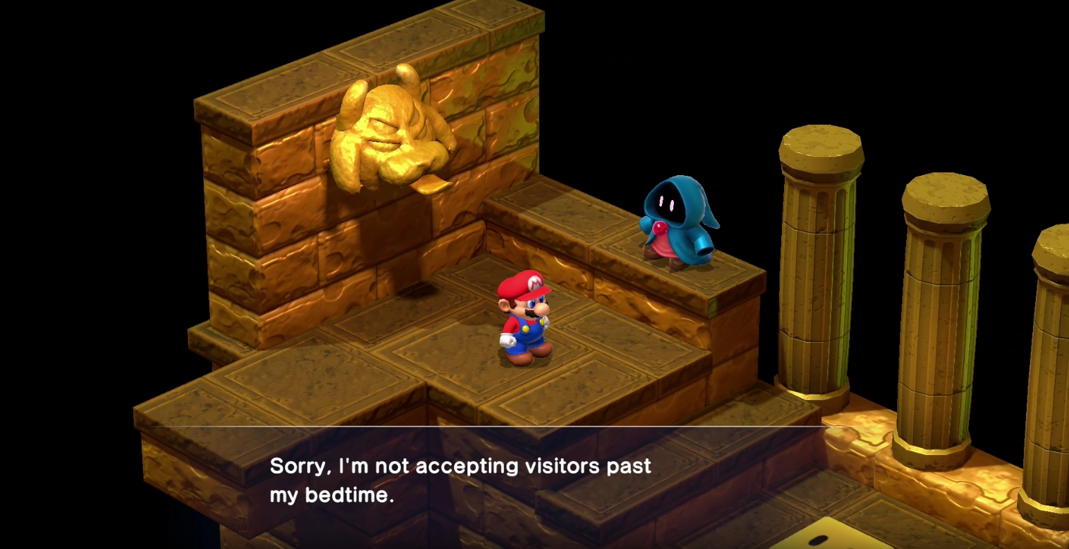 The fortune that lets you get into Super Mario RPG's Belome Temple treasure room.