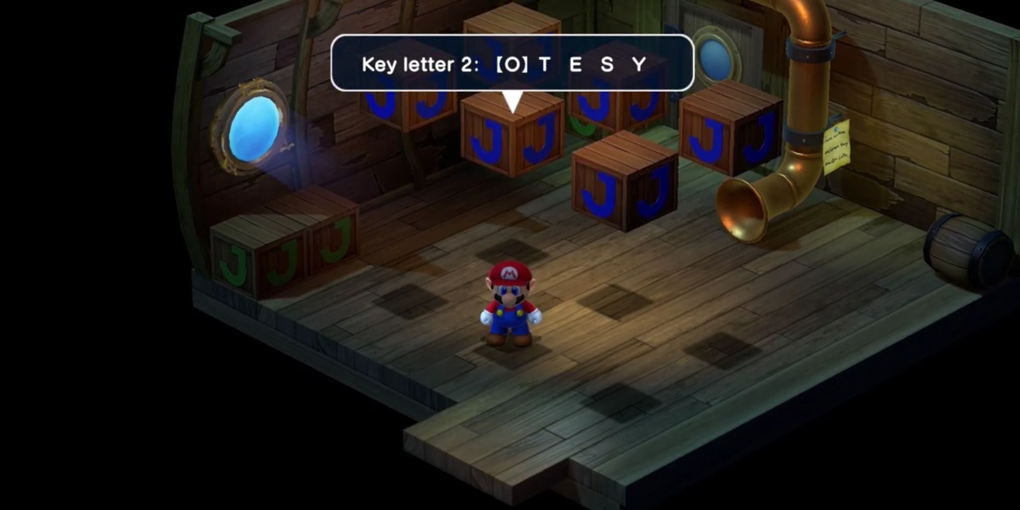 Mario entering the Sunken Ship password in Super Mario RPG.