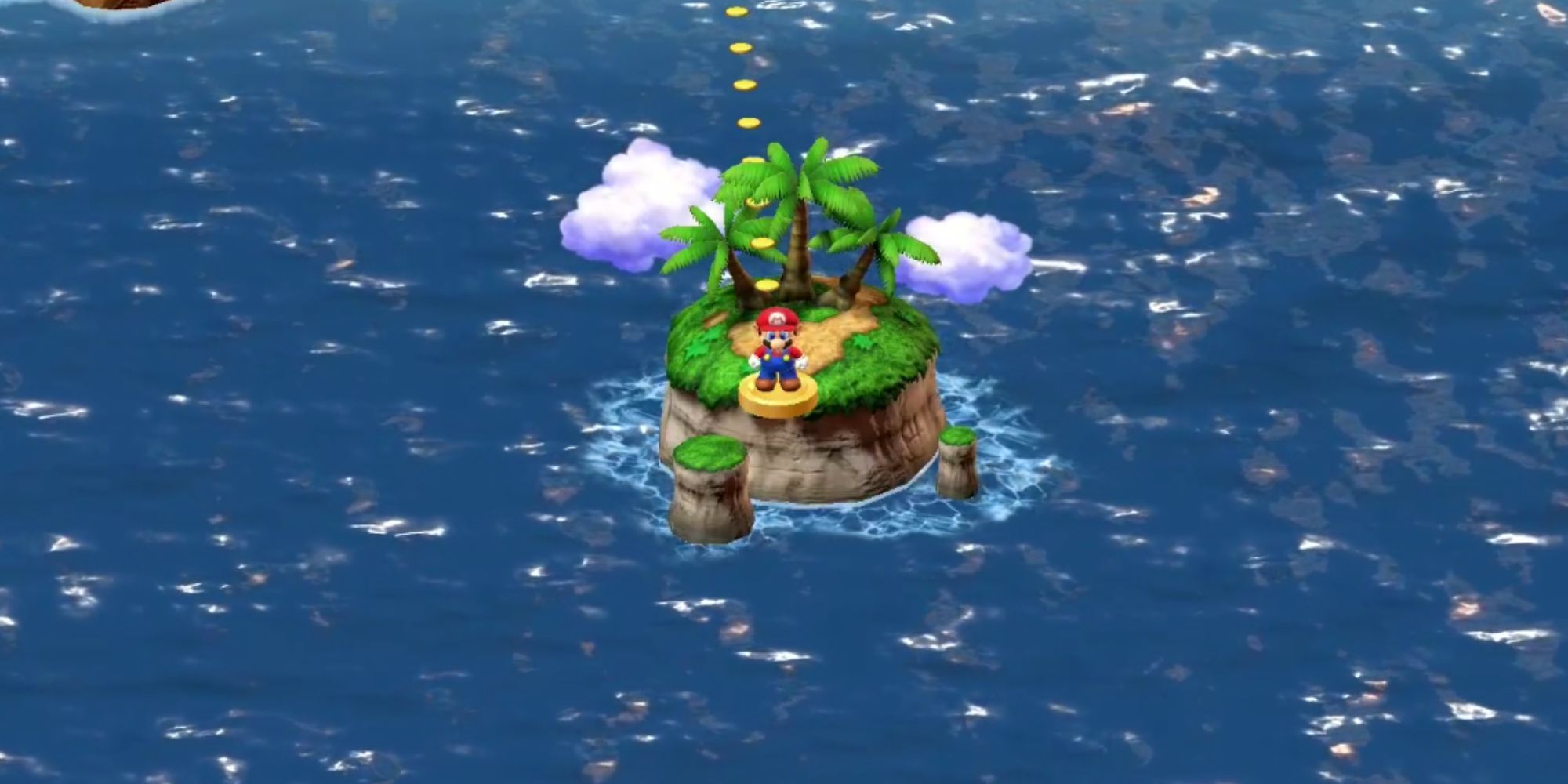 Mario standing on Yo'sters Isle in Super Mario RPG.