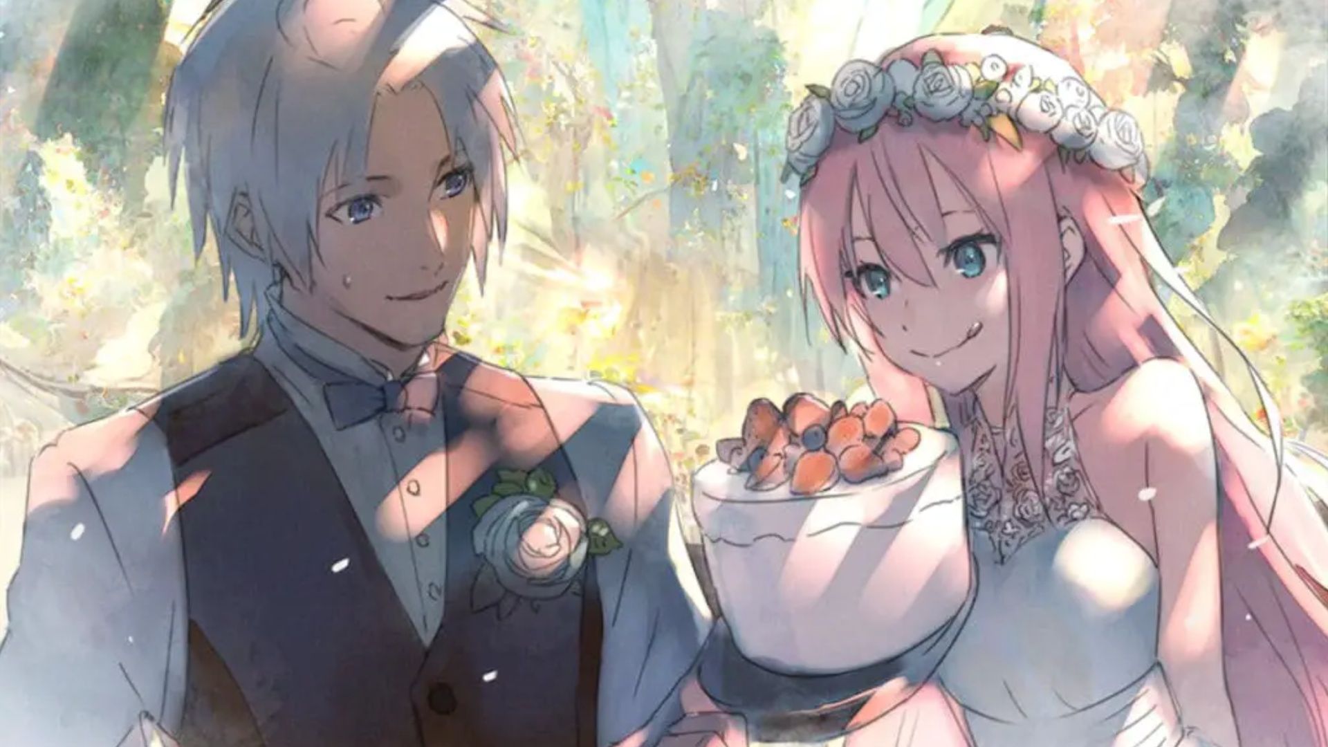 Alphen and Shionne enjoying their wedding cake in Tales of Arise: Beyond the Dawn