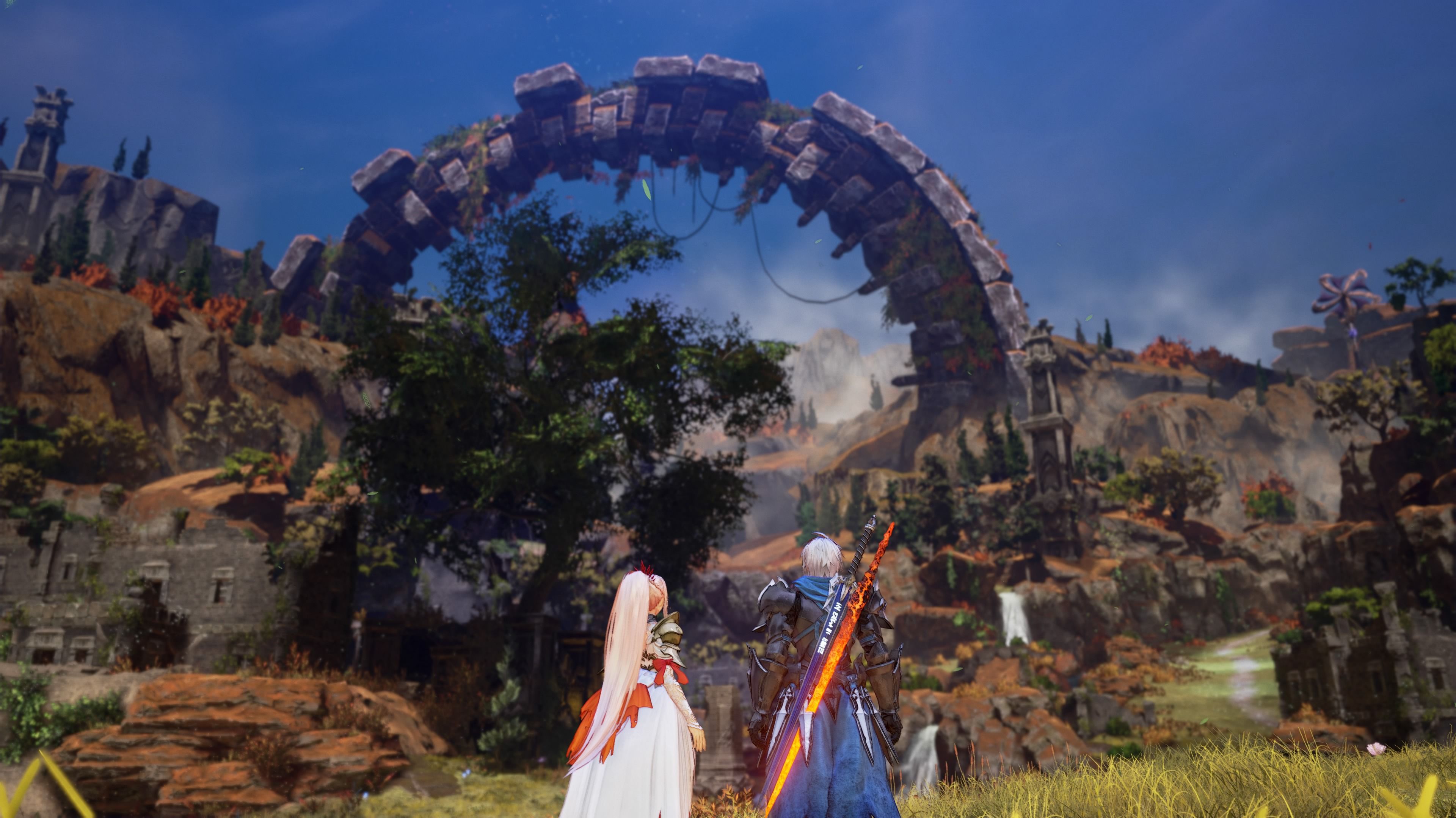 Alphen and Shionne approaching Mahag Saar in Tales of Arise: Beyond the Dawn