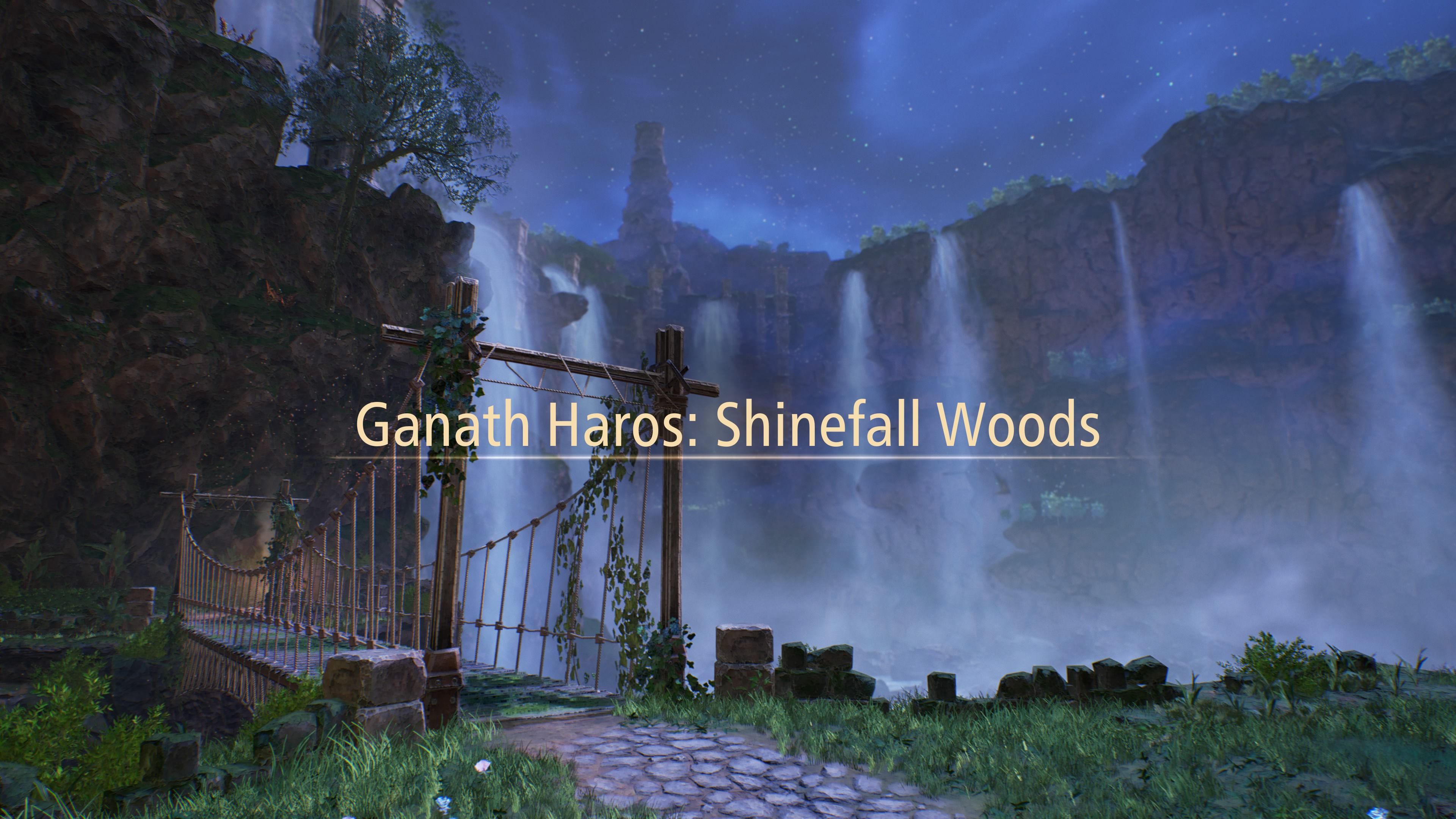 The Shinefall Woods area of the Ganath Haros region in Tales of Arise: Beyond the Dawn
