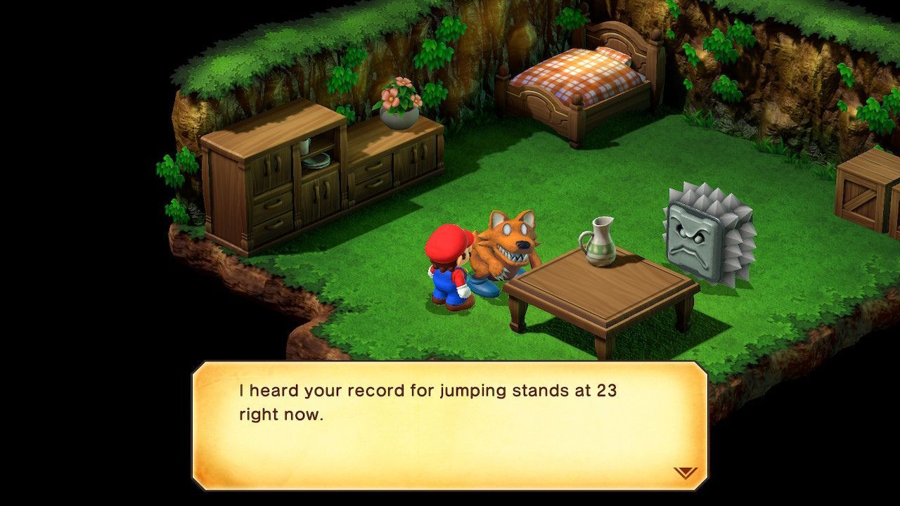 A Chow in Monstro Town stating the current record for Super Jumps in a row.