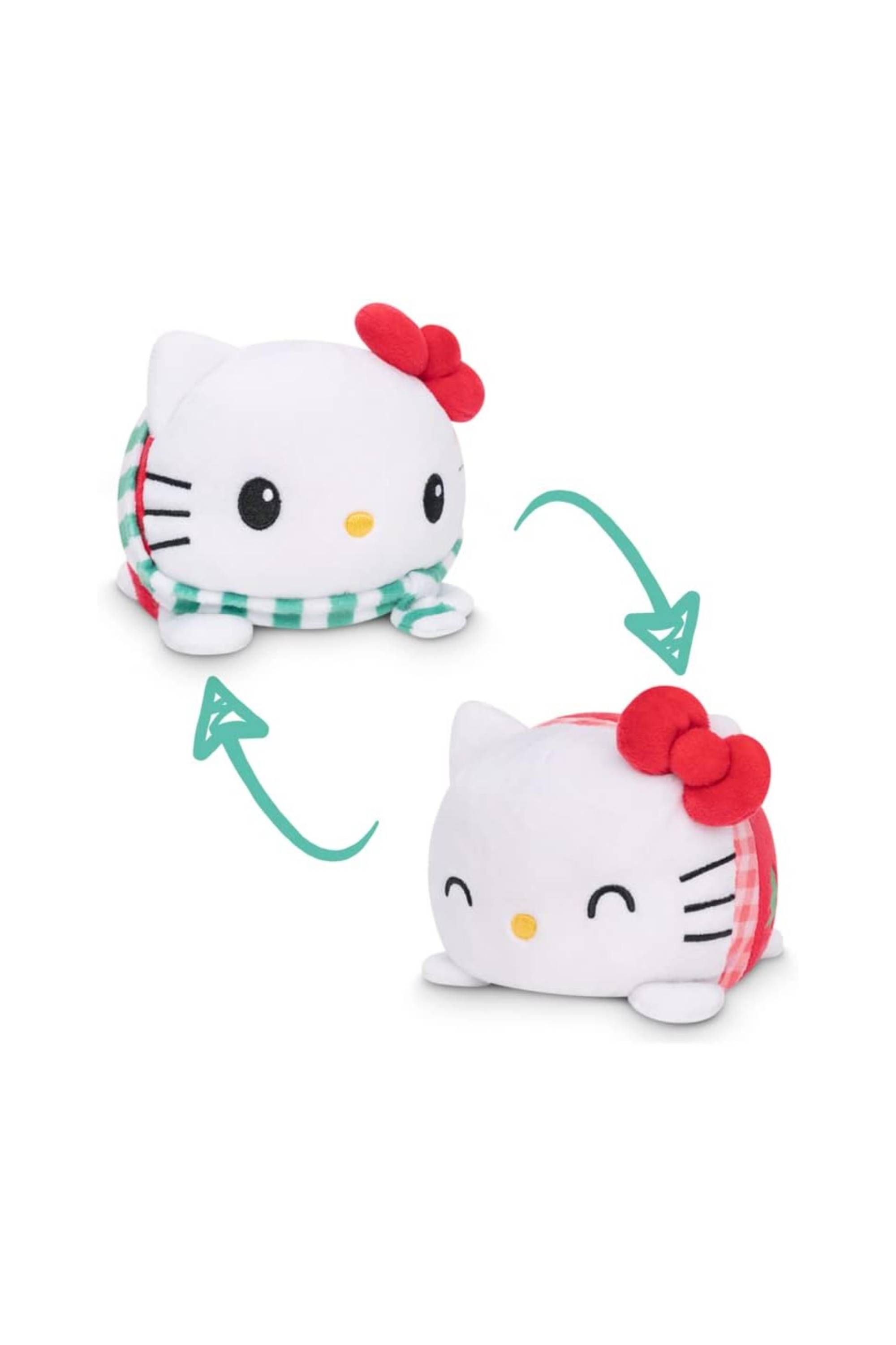 TeeTurtle Sanrio Hello Kitty Christmas Tree + Snowflake Sweater Reversible Plushie