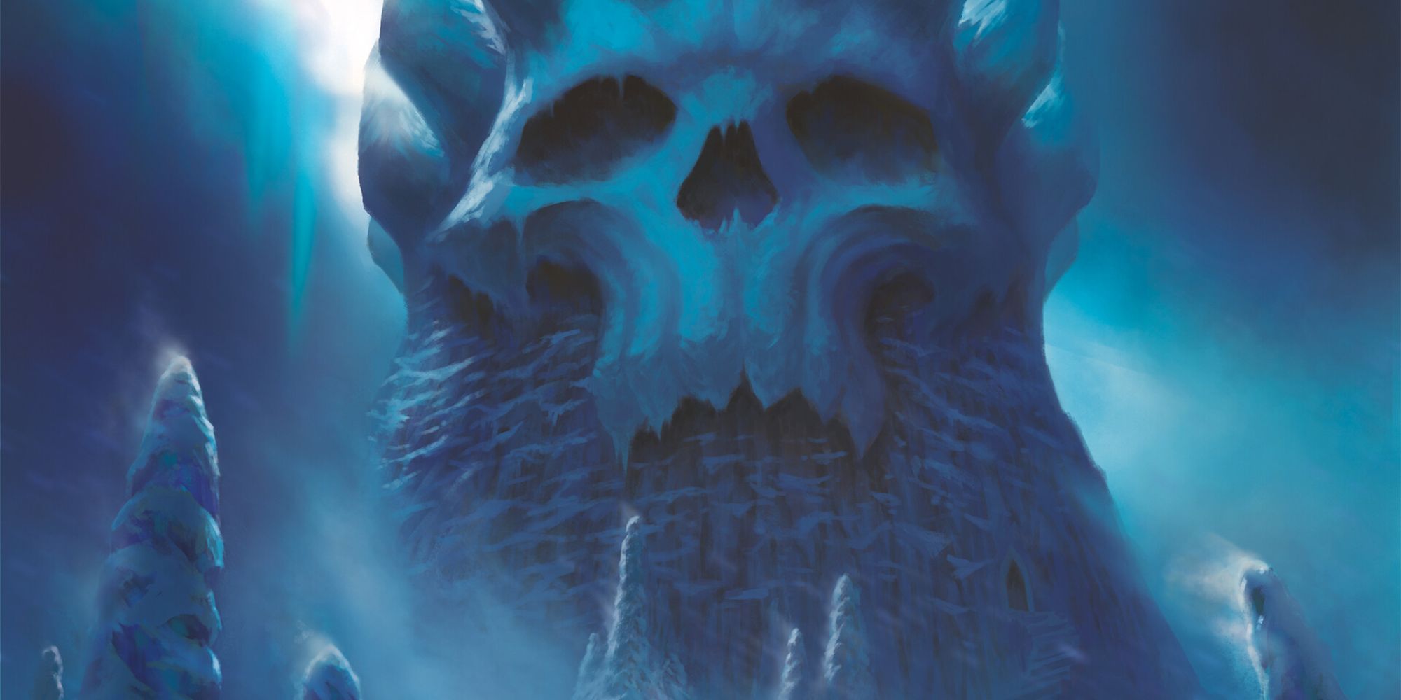 The skull entrance of the Fortress of Grimskalle in D&D Icewind Dale By Robson Michel
