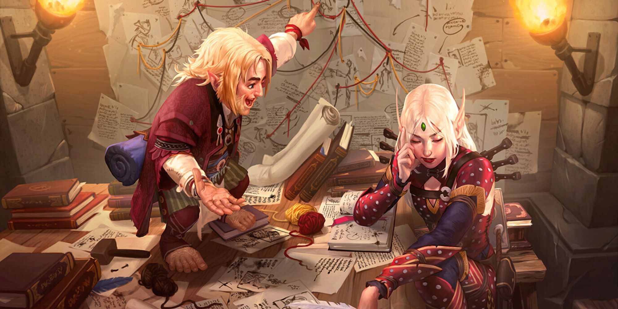 Pathfinder rogue and bard putting a plan together