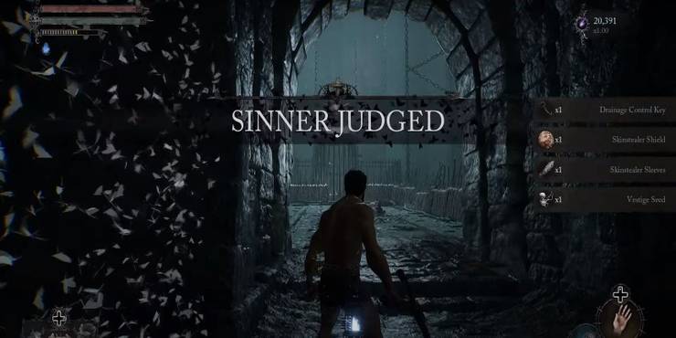 The Skinstealer Shield is given as a reward for beatin the Skinstealer in Lords of the Fallen