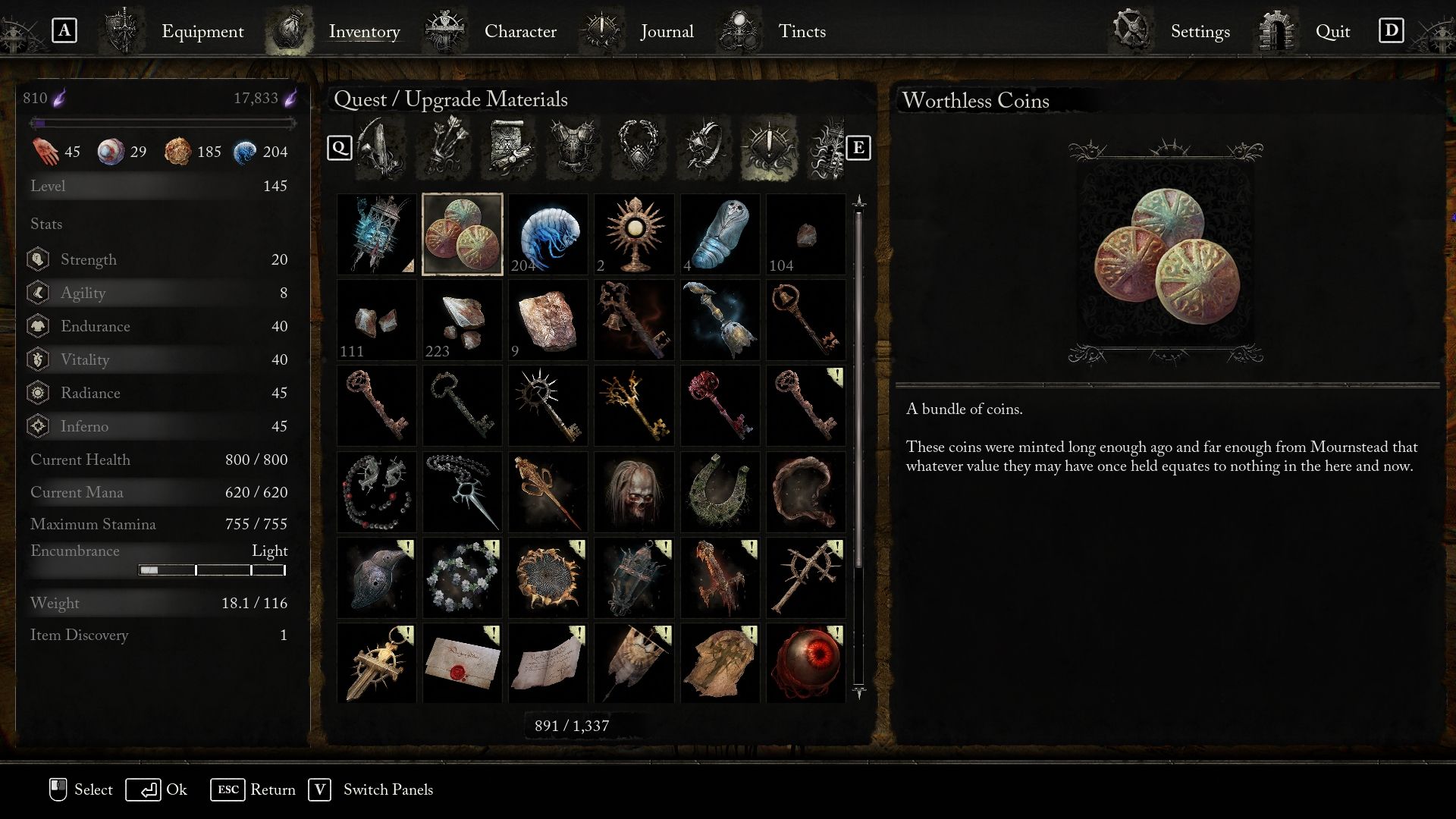 The Worthless Coins item description Lords of the Fallen
