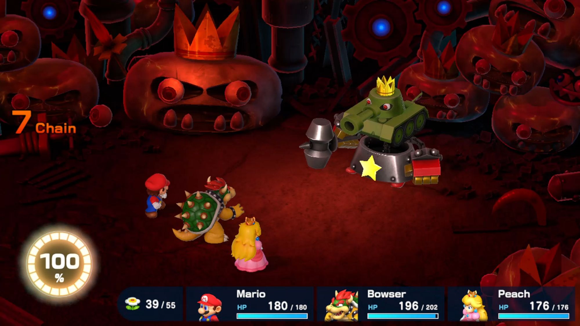 Super Mario RPG A Battle Versus Tank-Head Smithy