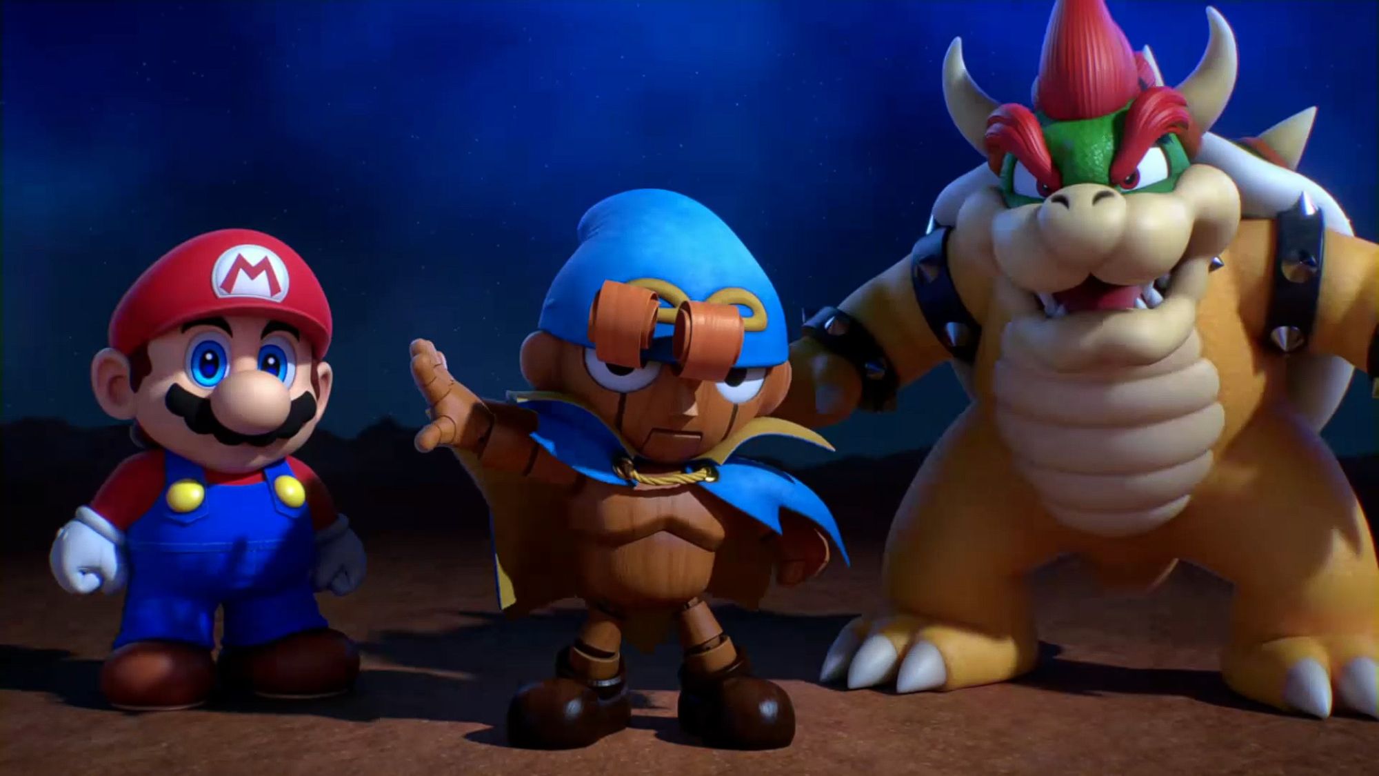 Super Mario RPG Mario, Geno, And Bowser About To Perform A Triple Move