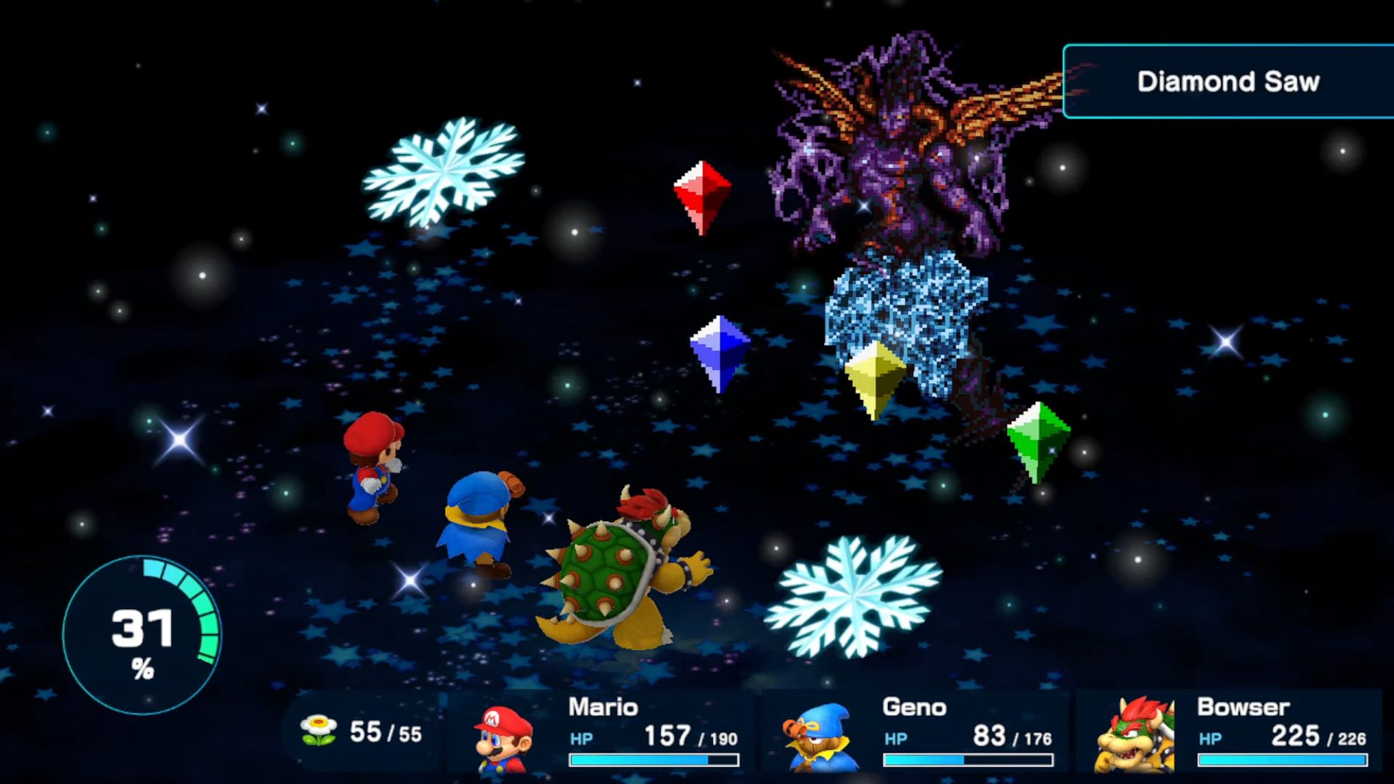Super Mario RPG Water Crystal Performing Diamond Saw