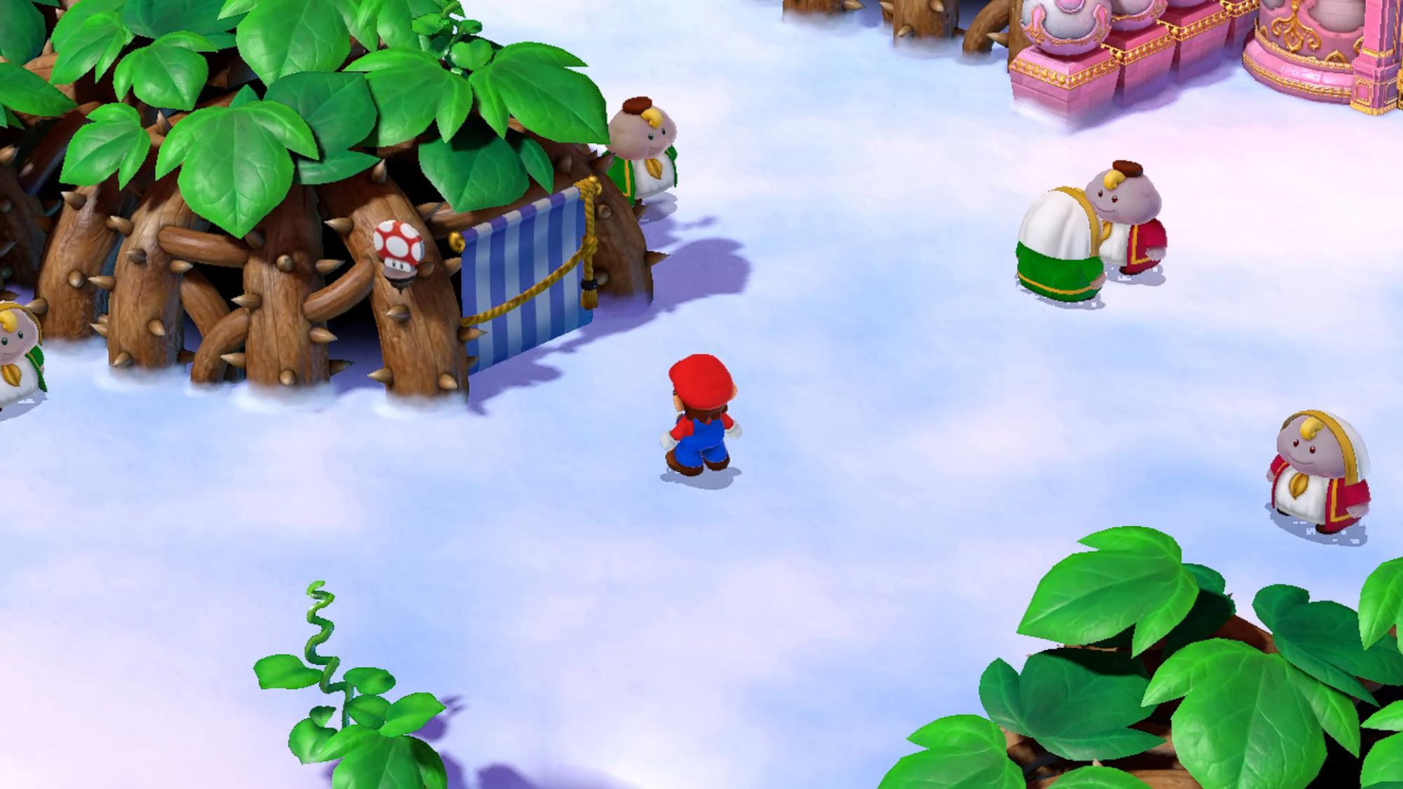 Super Mario RPG Mario Arriving At Nimbus Land