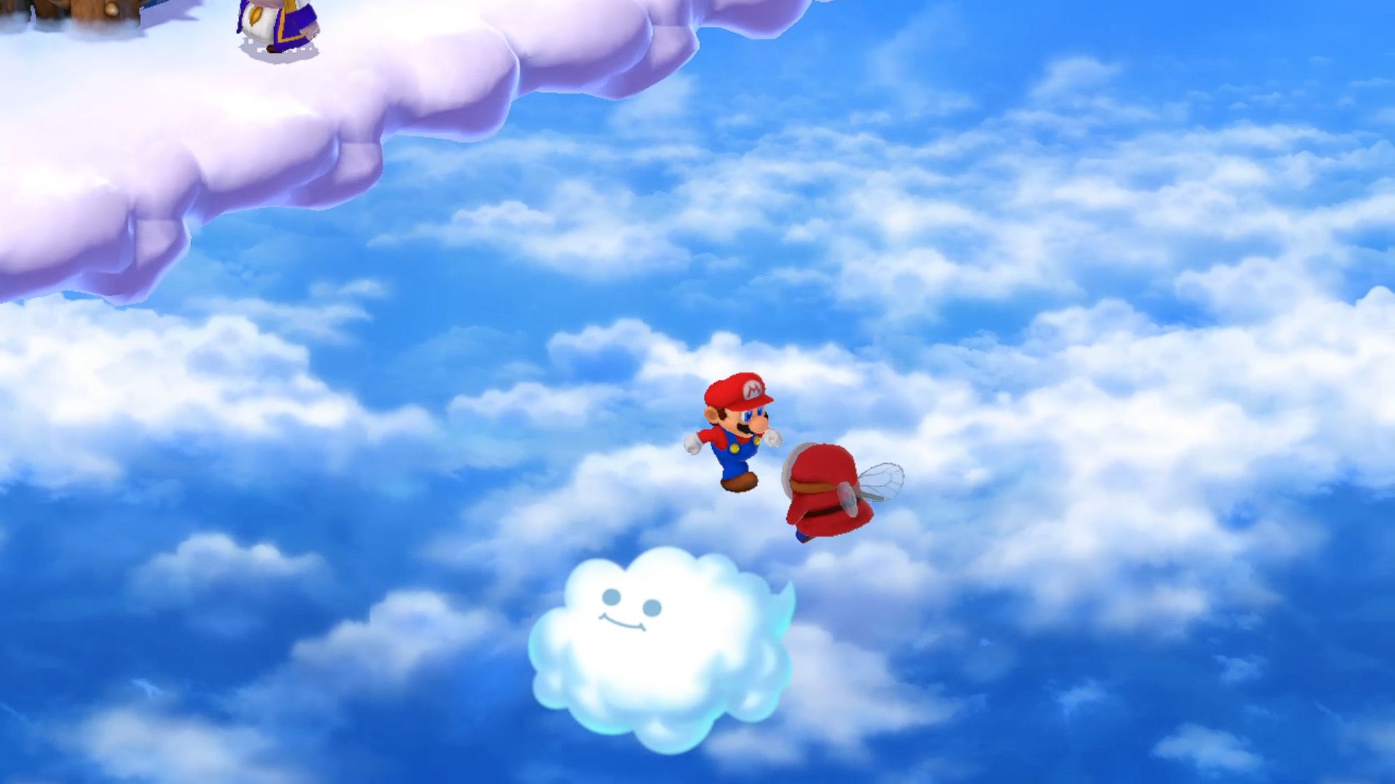 Super Mario RPG Mario In The Air With Beezo